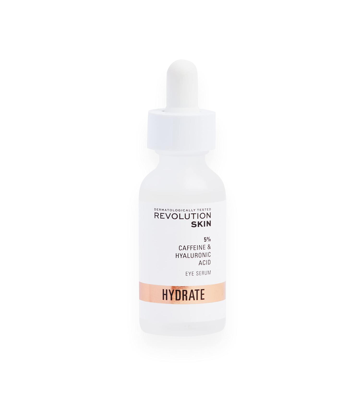 Revolution Skincare London 5% Caffeine and Hyaluronic Acid Under Eye Serum Reduces Dark Circles Puffiness Vegan Cruelty-Free 30ml Translucent Clear 30 ml (Pack of 1) - Buy Online on GoSupps.com