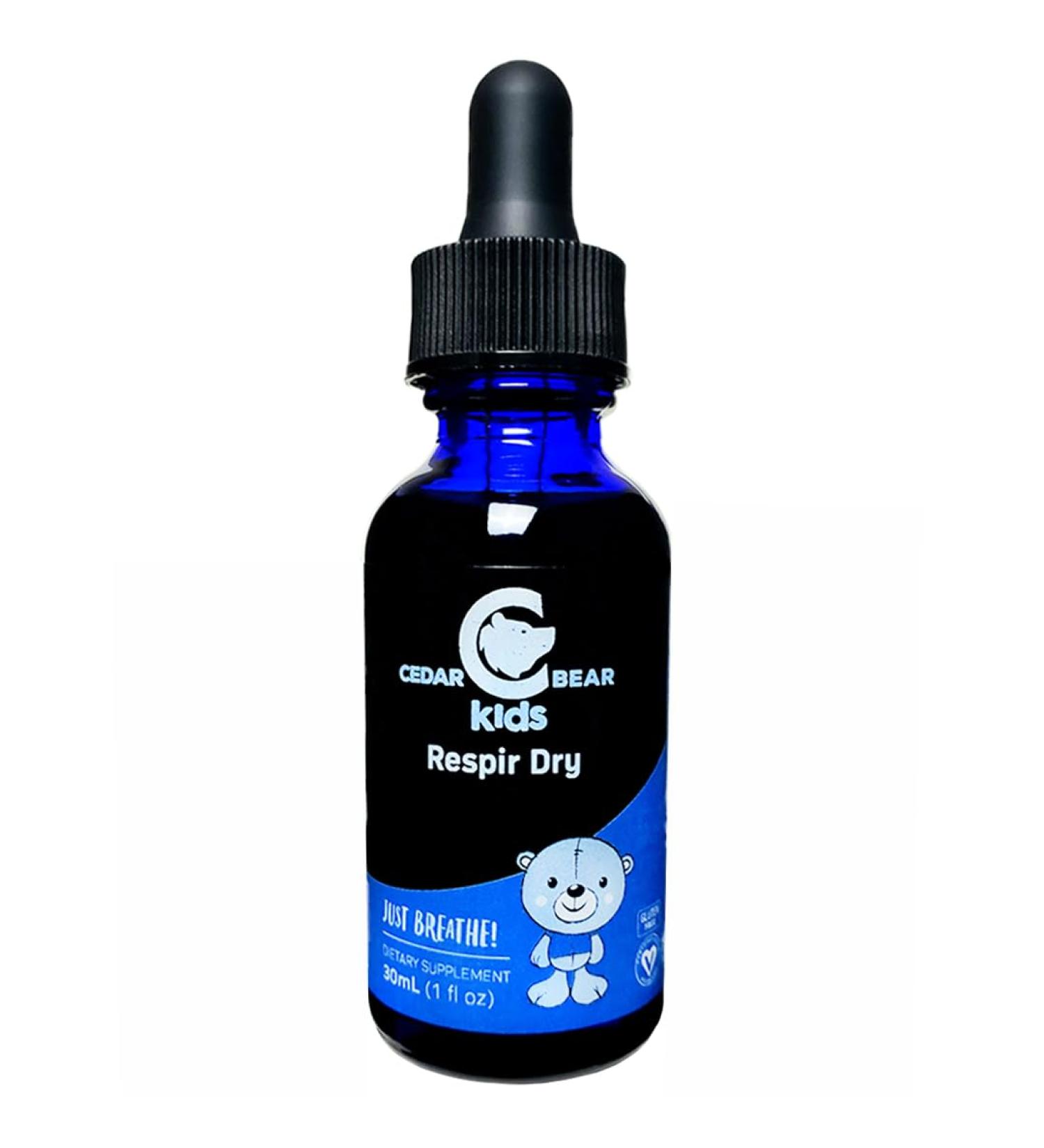 Cedar Bear Respir Dry for Kids - Herbal Supplement That Dries Wet Gunky Coughs & Runny Noses 1 fl oz (Pack of 1) - Buy Online on GoSupps.com