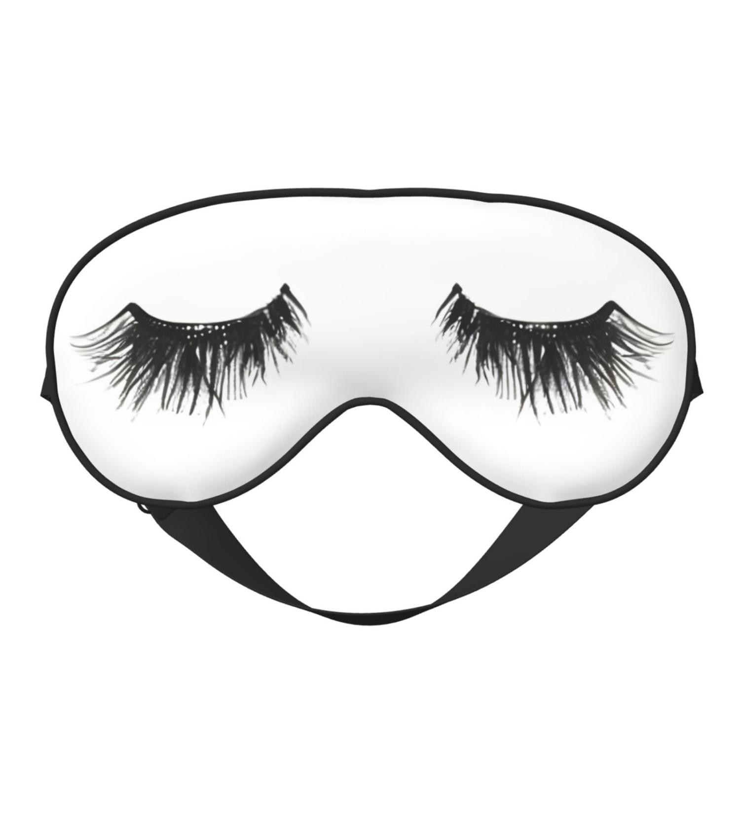 Buy FoRes Eyelash Lip White Print Eye Mask - Adjustable Light Blocking Sleep Mask for Deep Rest - Unisex Black - Buy Online on GoSupps.com