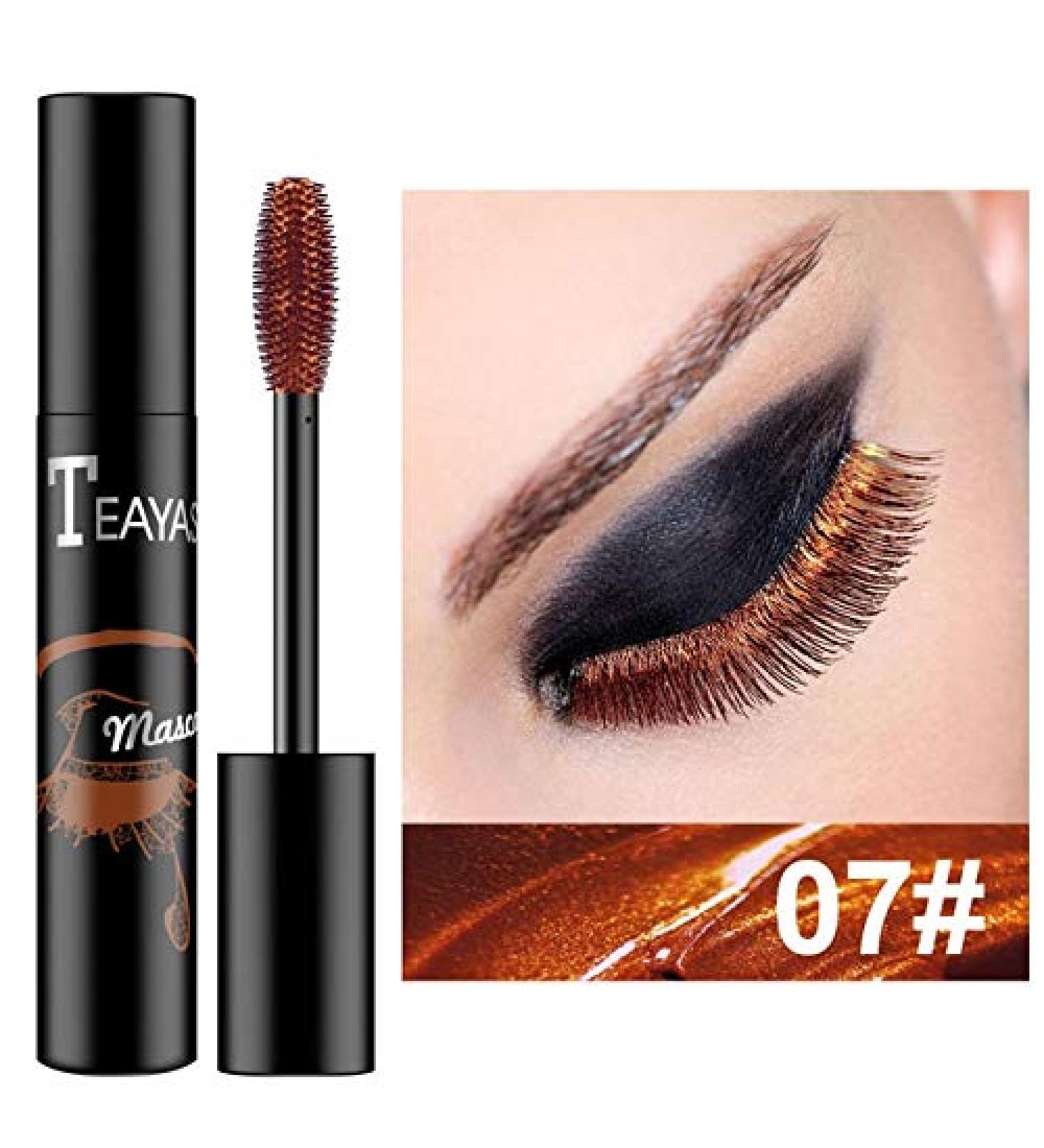 XunChung Professional Makeup Color Mascara Waterproof Fast Dry Eyelashes Curling Lengthening Makeup Eyelashes Blue Purple Mascara TSLM1 Color 07 - Buy Online on GoSupps.com