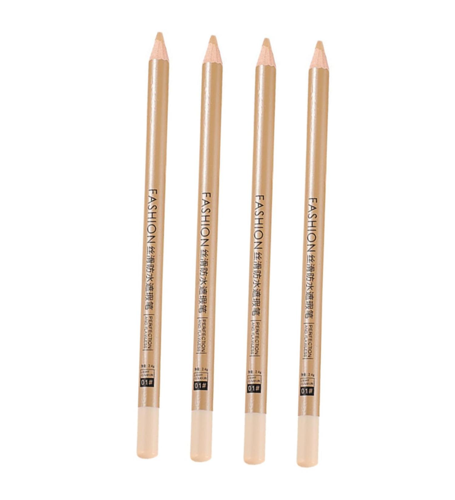 Mikinona 4pcs Concealer Pen Cover up Makeup Concealer Pot Concealer Eye Brightener Concealer Wooden White - Buy Online on GoSupps.com