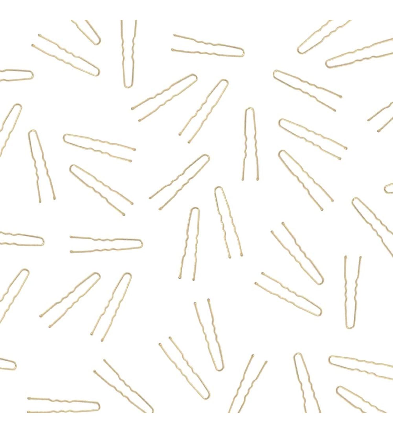 Topkids Accessories Hair Pins U Clips Hair Bun Pins Bobby Kirby Hair Grips Women Girls Brown Blonde Gold Black Large Small Wavy Hairdressing Styling Hairpins (45mm Blonde Gold 72pc) 45mm Blonde Gold 72pc - Buy Online on GoSupps.com