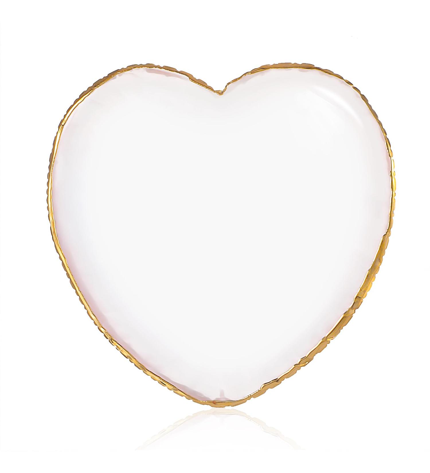 Gjinxi Resin Nail Art Palette Makeup Palettes Nail Mixing Palette Polish Color Mixing Plate Golden Edge Heart Shaped Nail Art Display Holder Display Board Heart Shape Cosmetic Mixing Tools - Buy Online on GoSupps.com