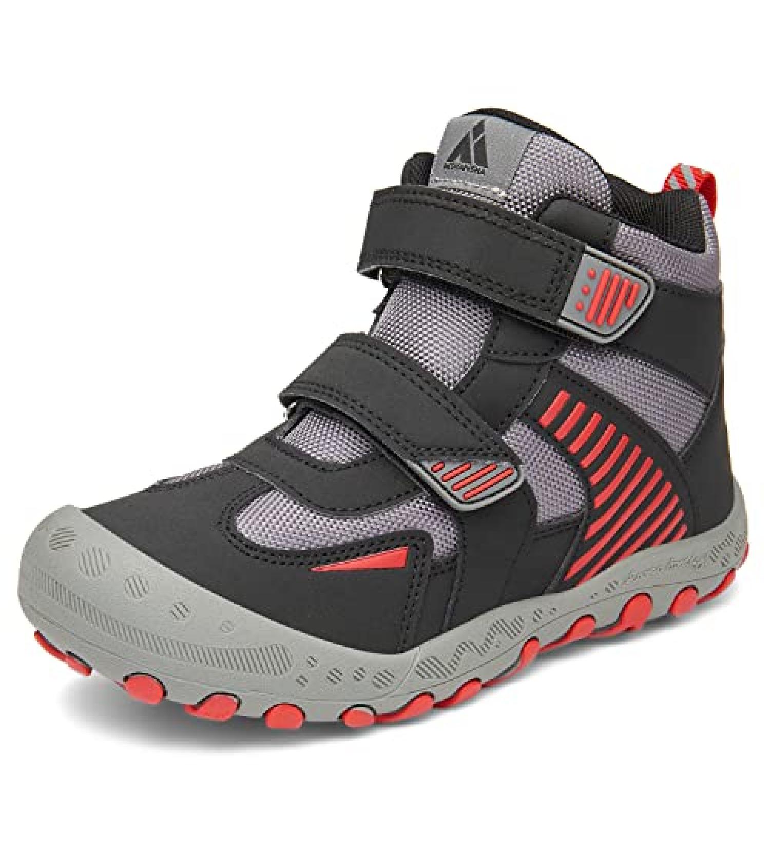 Mishansha Kids Non-Slip Hiking Boots | Anti-Skid Outdoor Trekking Shoes for Boys and Girls | 9.5 Toddler | Black - Buy Online on GoSupps.com