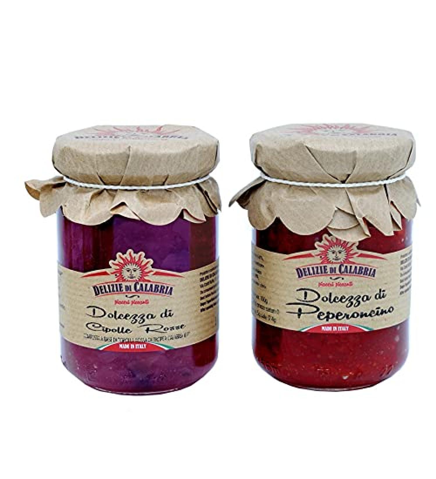 Delizie di Calabria Jams: Tropea Red Onion IGP and Red Chilli 160 g x 2 - Buy Online on GoSupps.com
