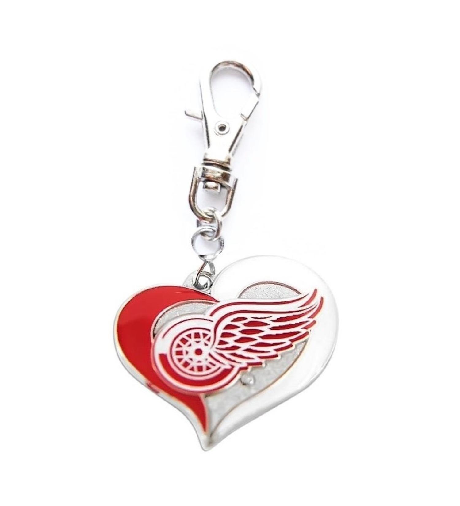 Detroit Red Wings Hockey Charm - 7/8 W x 7/8 L - Add to Zipper Pull, Purse, Wallet, Backpack, or Pet Collar for Fans - Buy Online on GoSupps.com