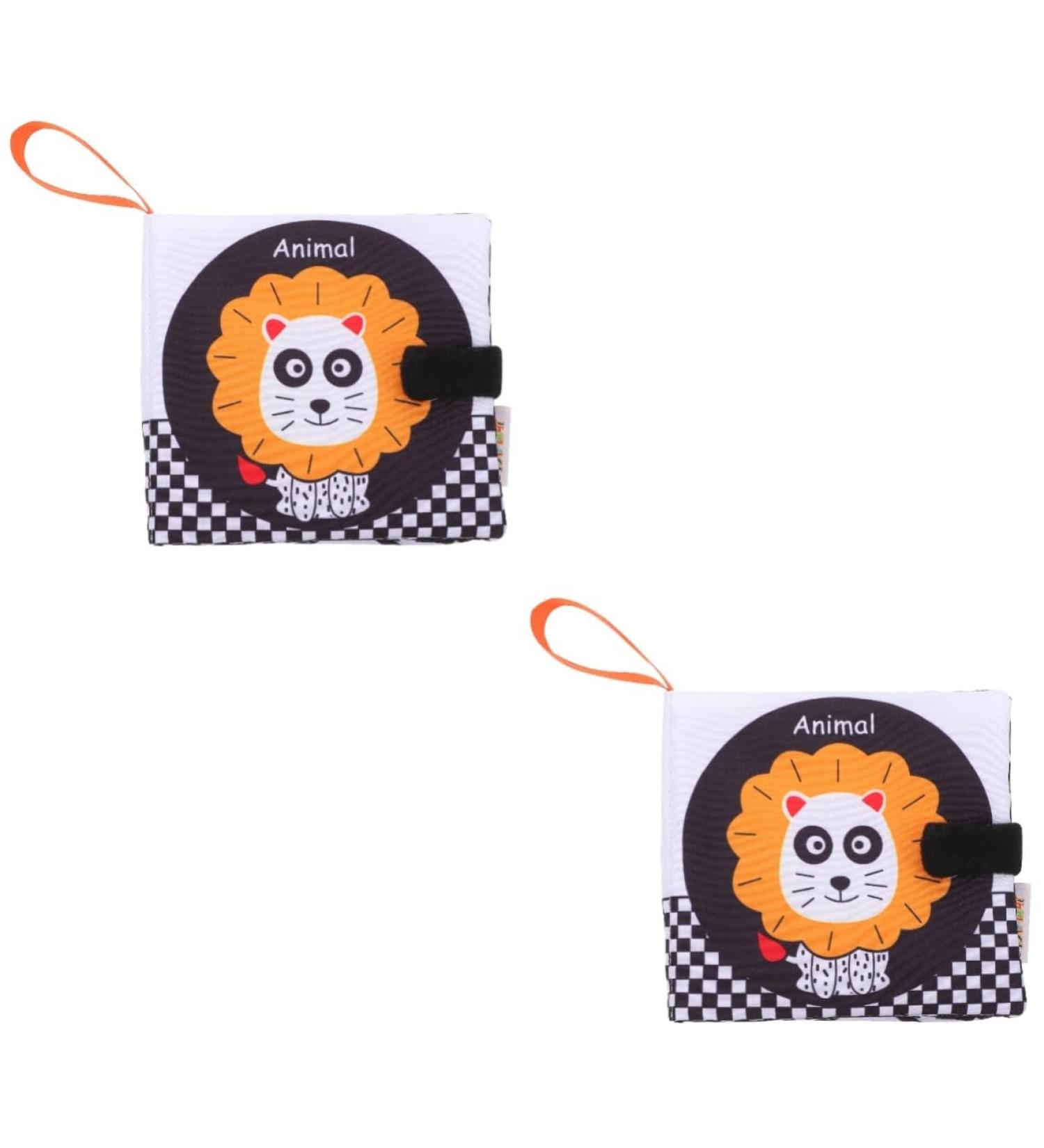 Shop Abaodam 2-in-1 Fabric Book Toy for Babies | Soft Early Education & Kidcraft Game Set - White Peachy Design - Buy Online on GoSupps.com