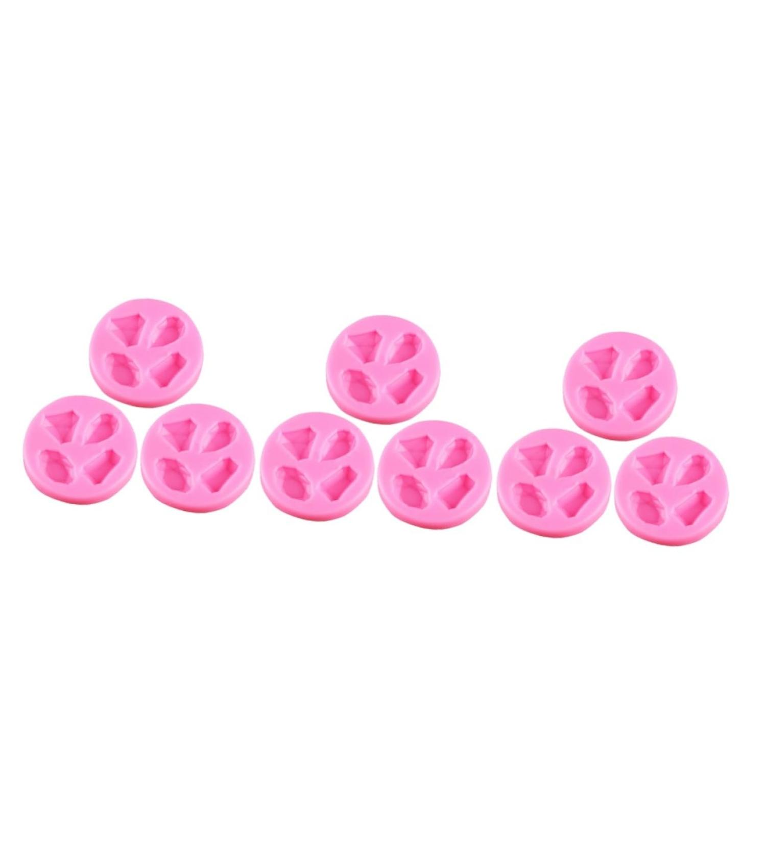 Cabilock 9 Pcs Baking Mold Silicone Chocolate Molds Pastry Silicone Mold Jelly Pink Cake Machine 7X7X1CMx3pcs Pinkx3pcs - Buy Online on GoSupps.com