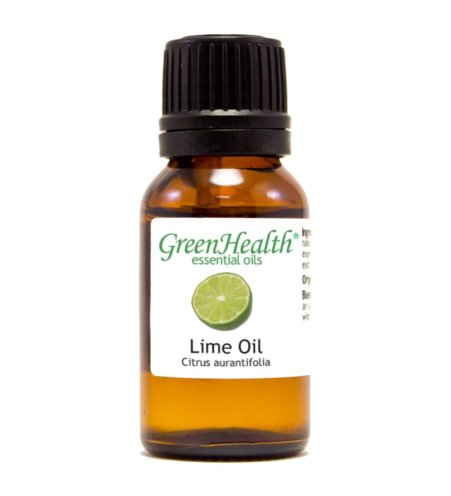Lime Essential Oil 1/2 fl oz (15 ml) Glass Bottle 100% Pure Essential Oil GreenHealth - Buy Online on GoSupps.com