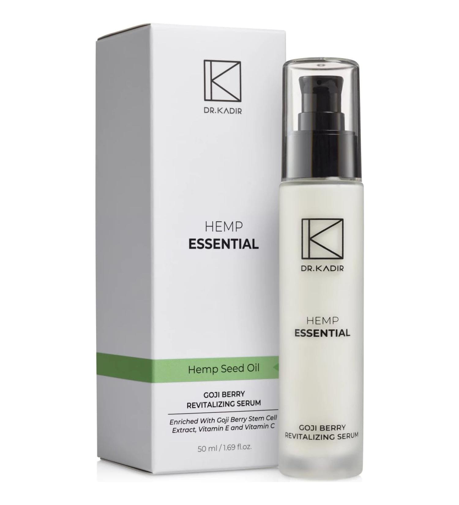 Dr. Kadir Goji Berry Skin Revitalizing Serum with Hemp Oil Anti-Aging Firming Hydrating 1.7FL OZ Paraben-Free SLS-Free For Mature Skin