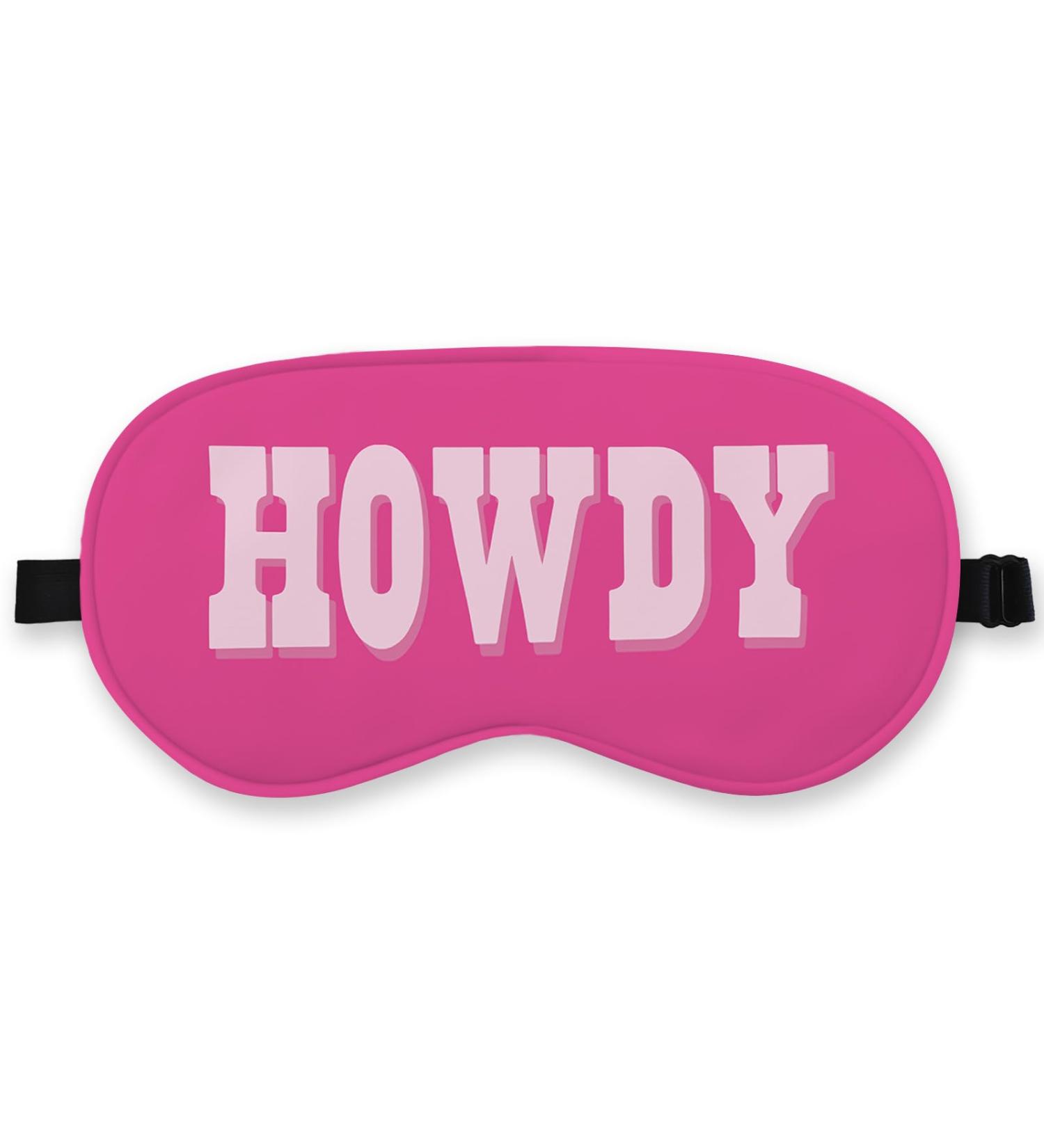 Shop Pink Howdy Silk Eye Mask for Sleeping - Adjustable Hot Pink Sleep Mask for Women & Girls Perfect for Travel & Naps - Buy Online on GoSupps.com