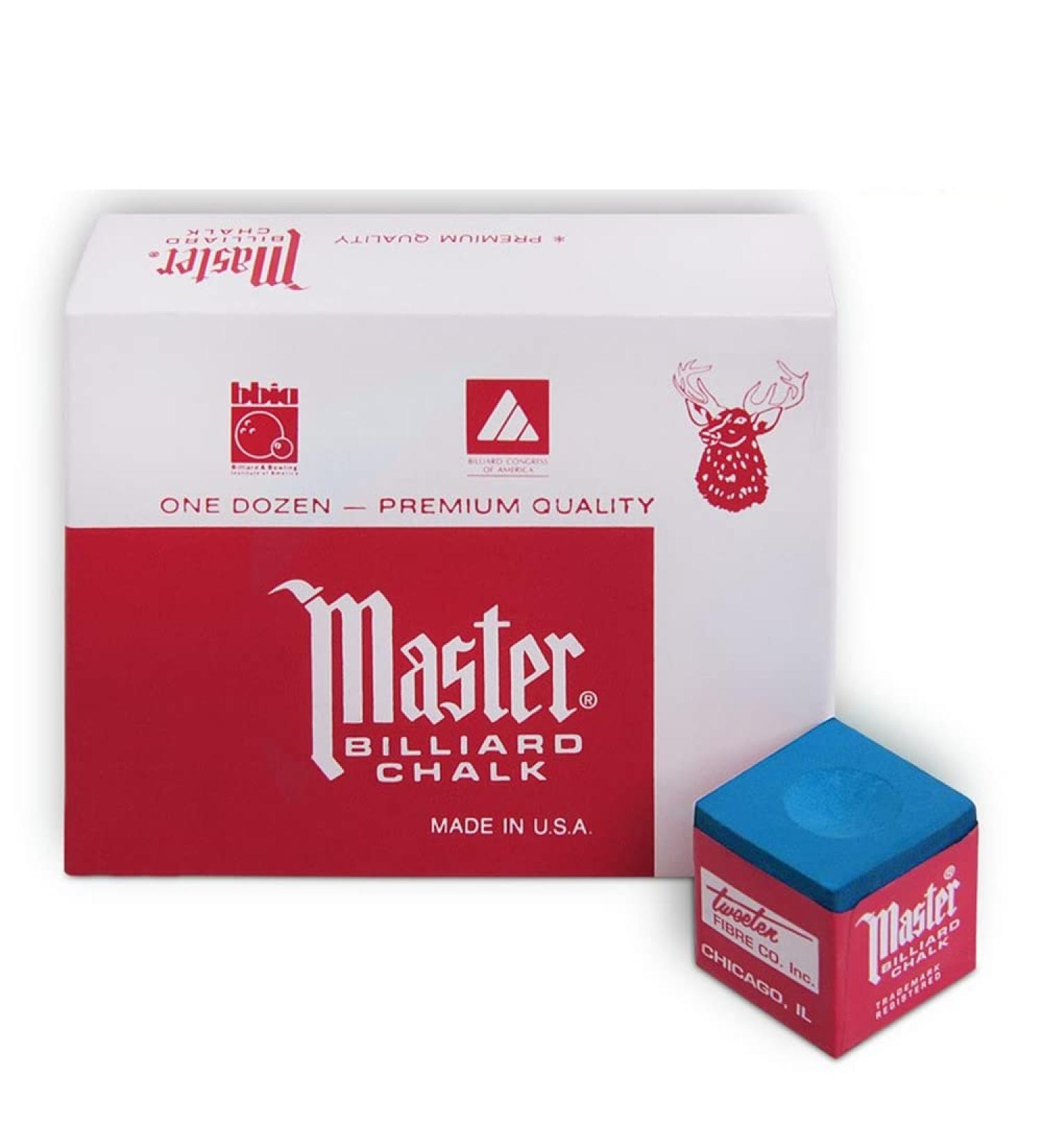 Premium Quality Master Billiard Chalk Pool Cue - 1 Dozen - Made in USA (Sky Blue) - Buy Online on GoSupps.com
