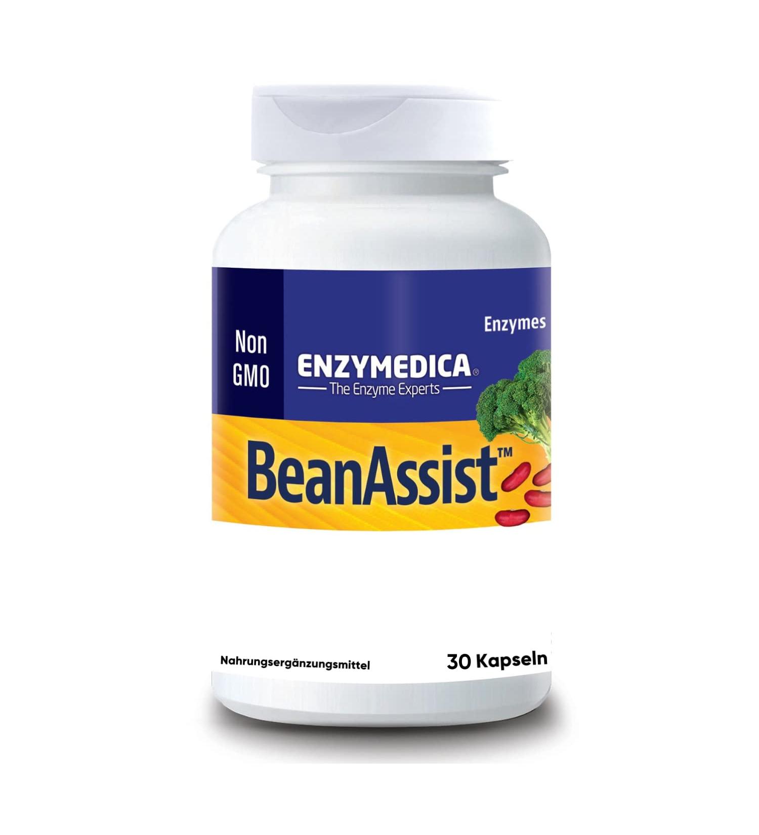 Enzymedica BeanAssist Digestive Support 30 Capsules Vegan Gluten Free Soy Free - Buy Online on GoSupps.com