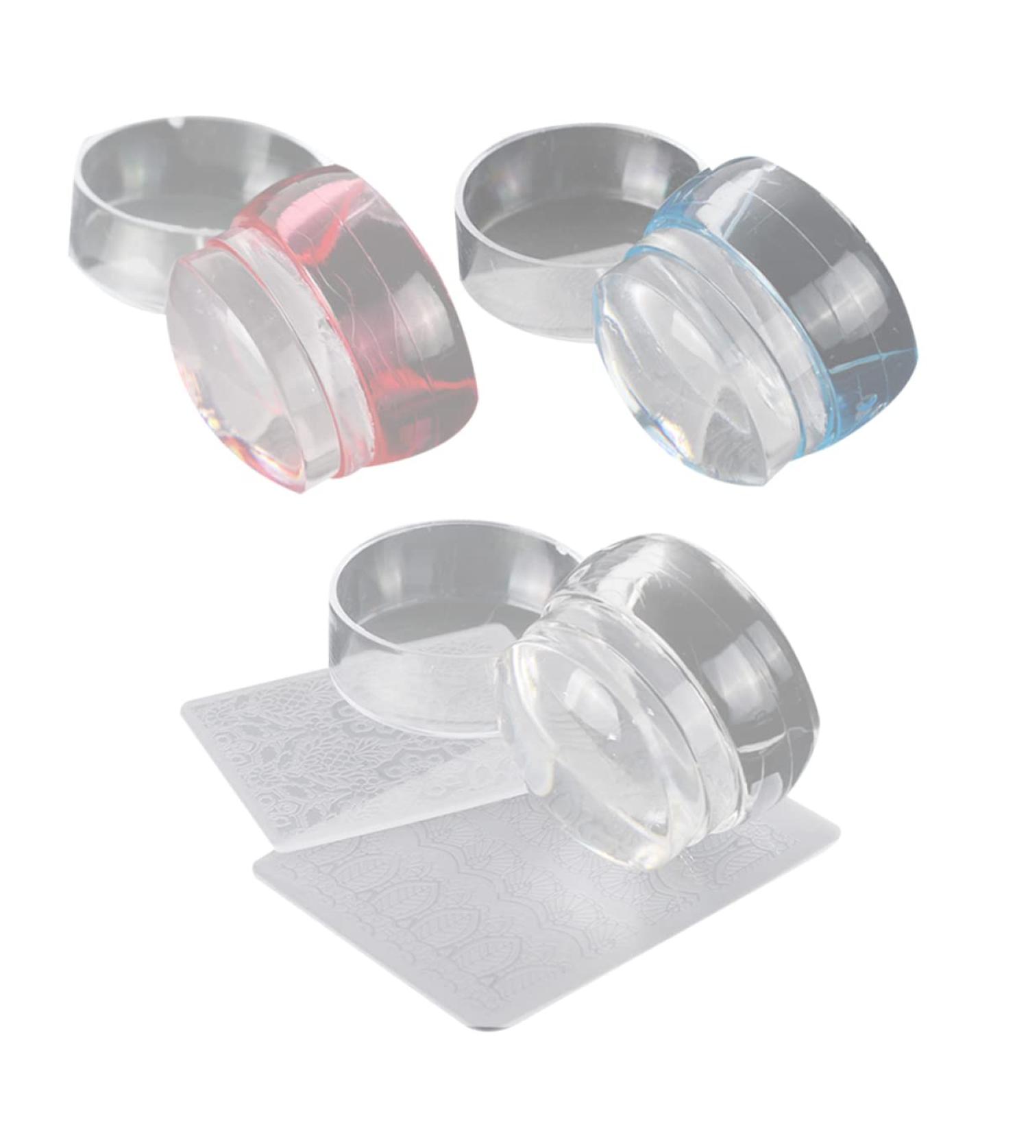 3 Sets Nail Stamp Tool DIY nail stamper nail soft clear nail stamper silicone manicure scrapers nail stamper tools manicure stamper gel nail kits Scrapping Tools French impression - Buy Online on GoSupps.com