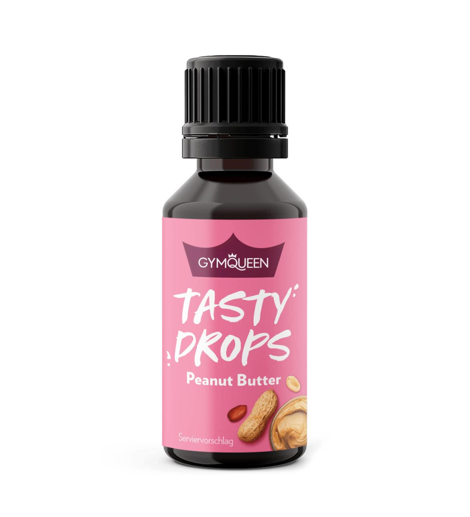GymQueen Tasty Drops - Zero Calorie Peanut Butter Flavor Drops 30ml | Guilt-Free Flavoring for Your Meals - Buy Online on GoSupps.com