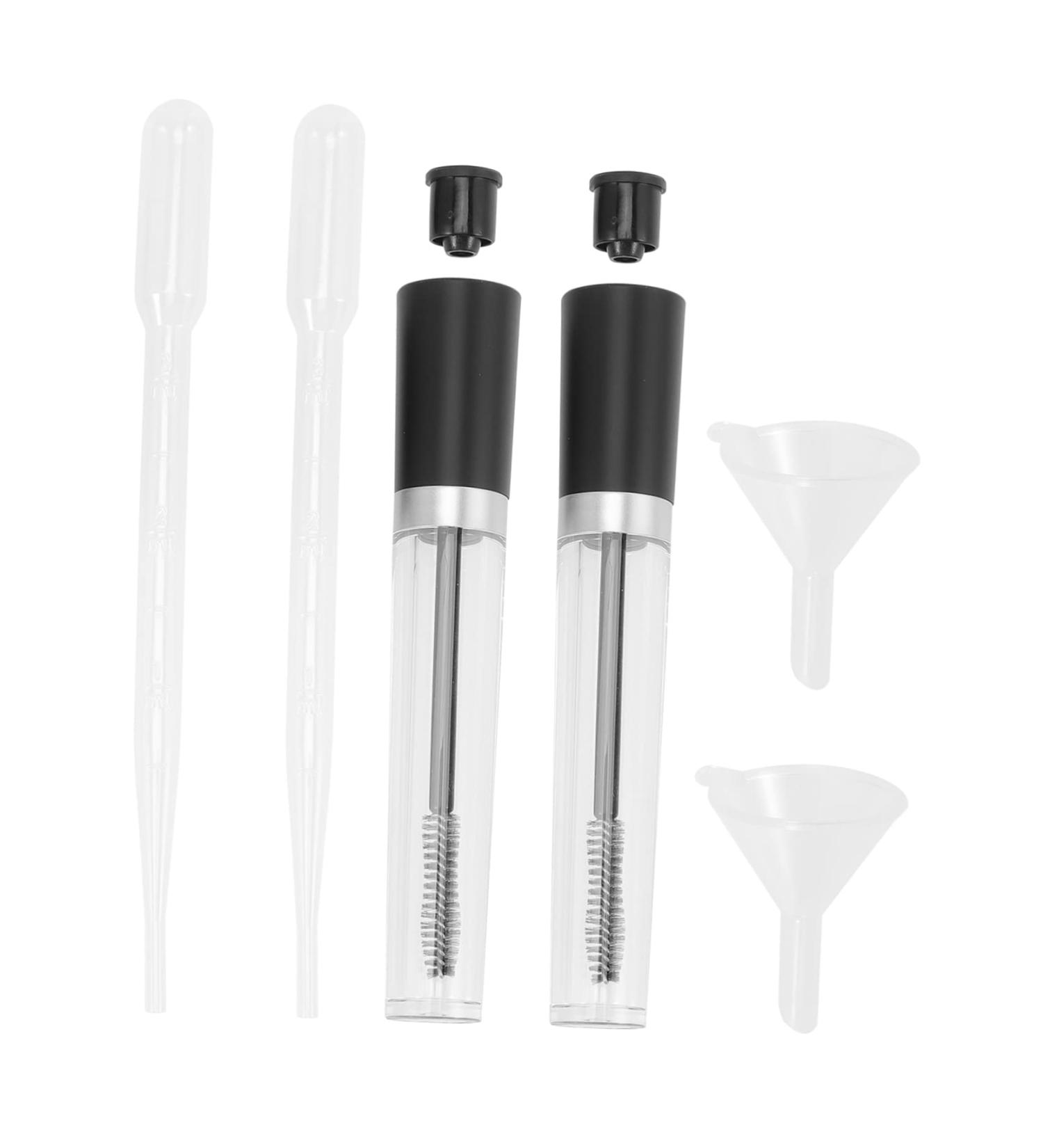 Healeved 2 Sets Empty Mascara Tube Kit Empty Mascara Tube and Wand Empty Eyelash Cream Bottle Plastic Black - Buy Online on GoSupps.com