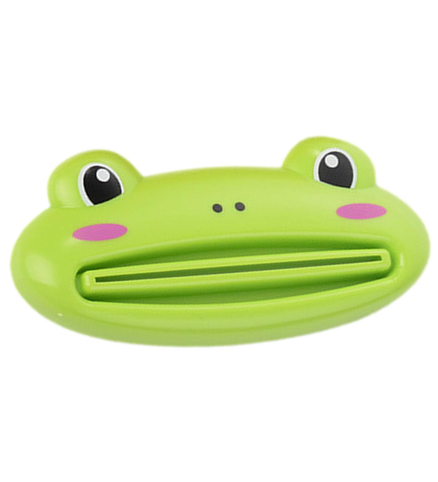 Fun Design Toothpaste Dispenser - Cute Toothpaste Squeezer Dispenser | Wear-Resistant Kids Toothpaste Squeezer Cartoon | Toothpaste Animal Squeezer and Bathroom Accessories for Toothpaste Cream frog - Buy Online on GoSupps.com