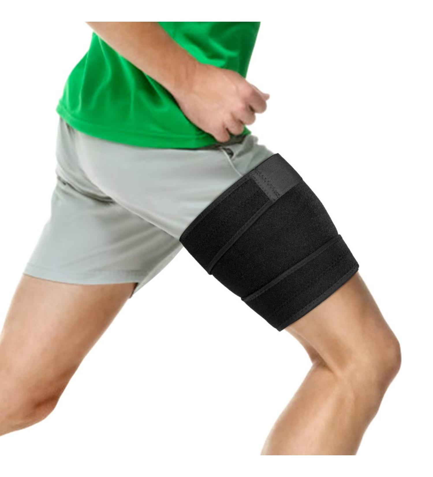 Thigh Brace Support PINCOU 1 Neoprene Thigh Wrap Hamstring Compression Sleeves Adjustable Thigh Upper Leg Comp - Buy Online on GoSupps.com