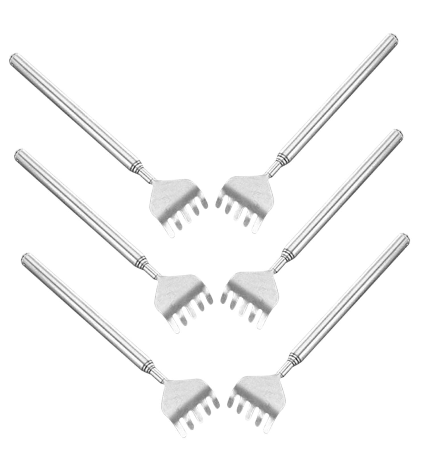 Frcolor 6-St Telescopic Back Massage Rake Stainless Steel Scratch Tool for Itching Relief | Adjustable Back Scratcher for International Shipping - Buy Online on GoSupps.com