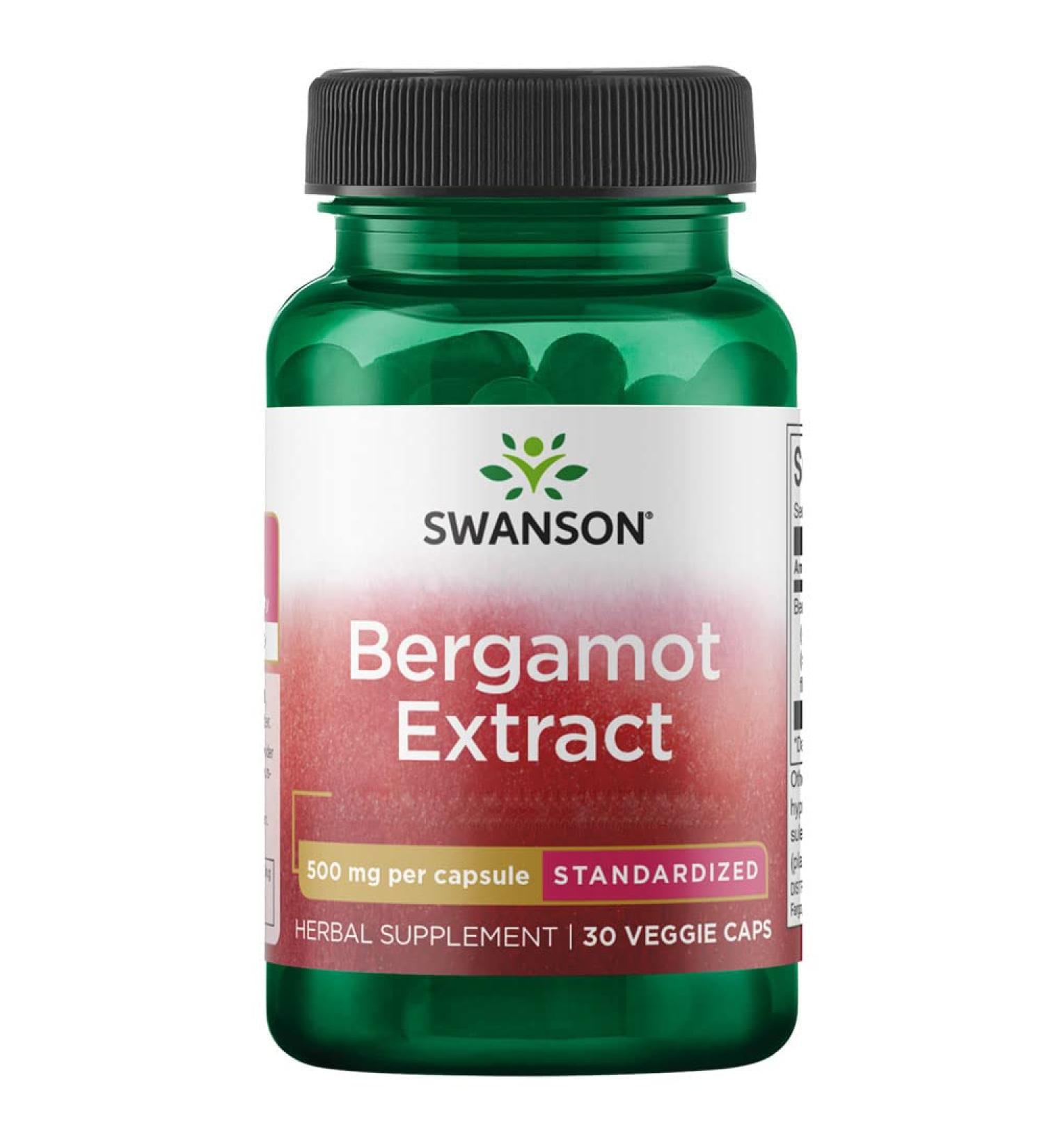 Swanson Bergamot Extract 500mg 30 Vegan Capsules Lab Tested Vegetarian Soy Free Gluten Free Non-GMO - Buy Online on GoSupps.com