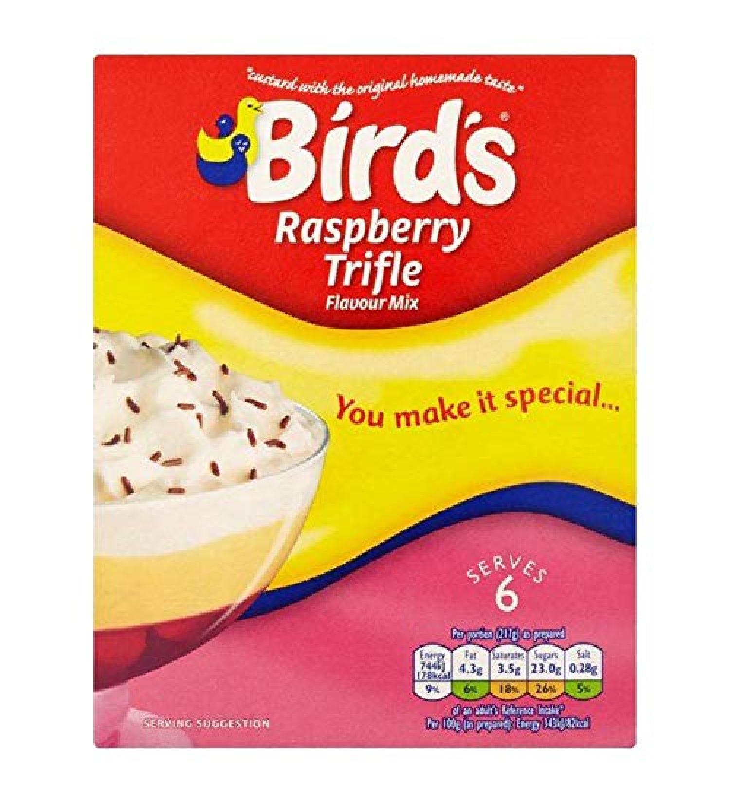 Bird's Trifle Raspberry Flavor Mix - 145g - Pack of 2