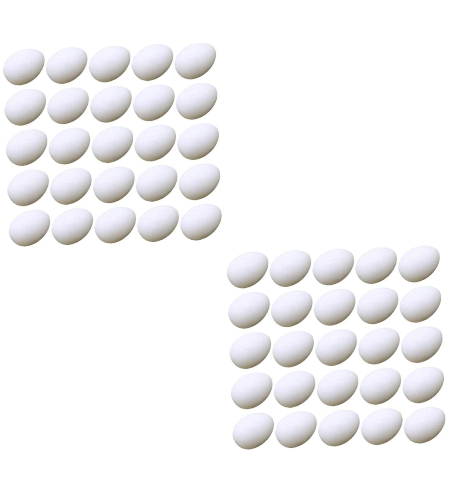 BCOATH 60 Pcs Water Injection Fake Pigeon Eggs White Fake Eggs Parrot Eggs Compact Eggs Breeding Props Craft Eggs for Painting Artificial Eggs Toy Eggs Supplies Meat Pigeon Plastic Whitex2pcs 2.9X4.1CMx2pcs - Buy Online on GoSupps.com