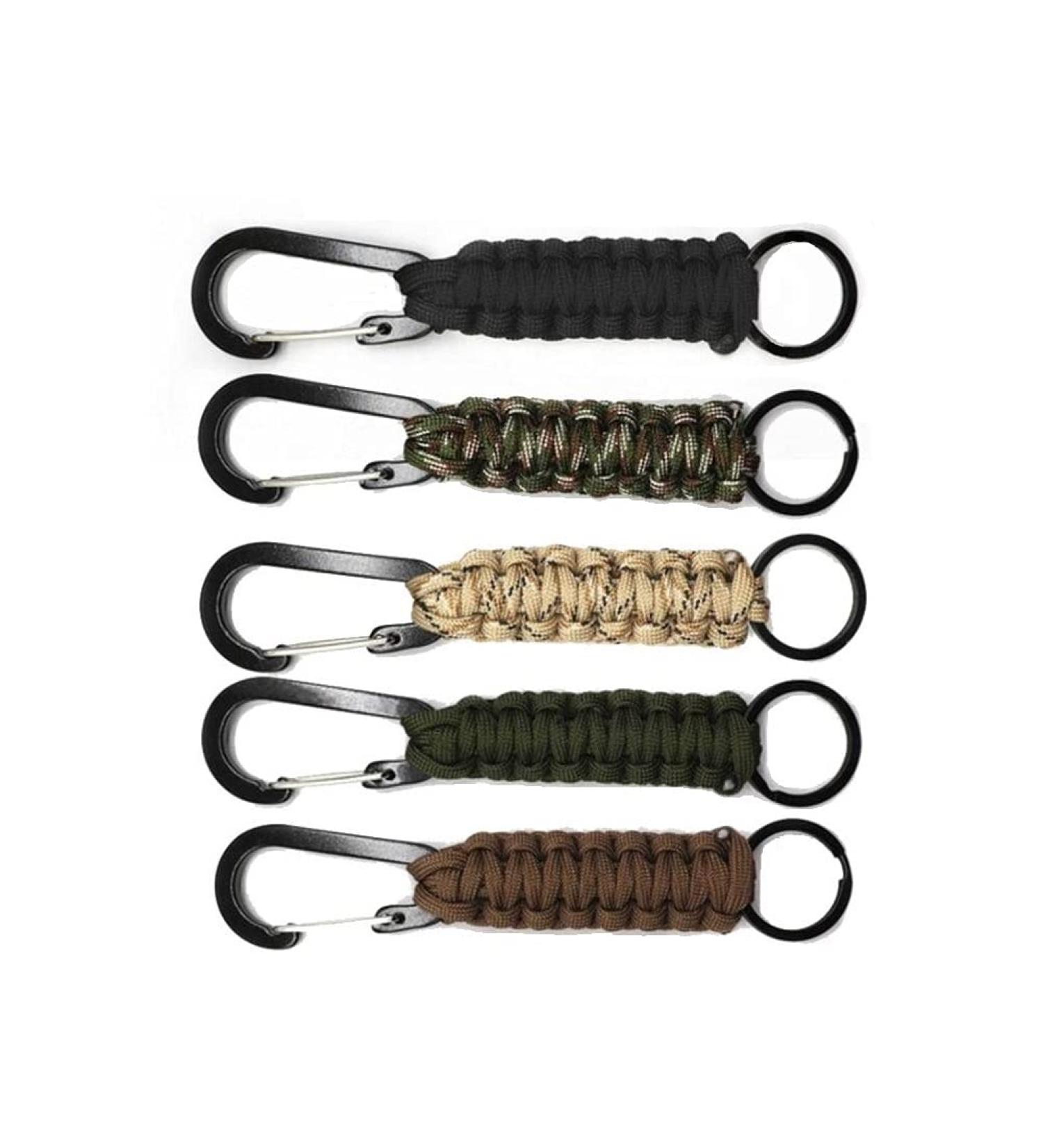 LATRAT 5pcs Keychain with Snap Hook & Braided Strap for Keys - Outdoor Camping & Hiking - 5 Colors Mix | Durable & Stylish Key Holders - Buy Online on GoSupps.com