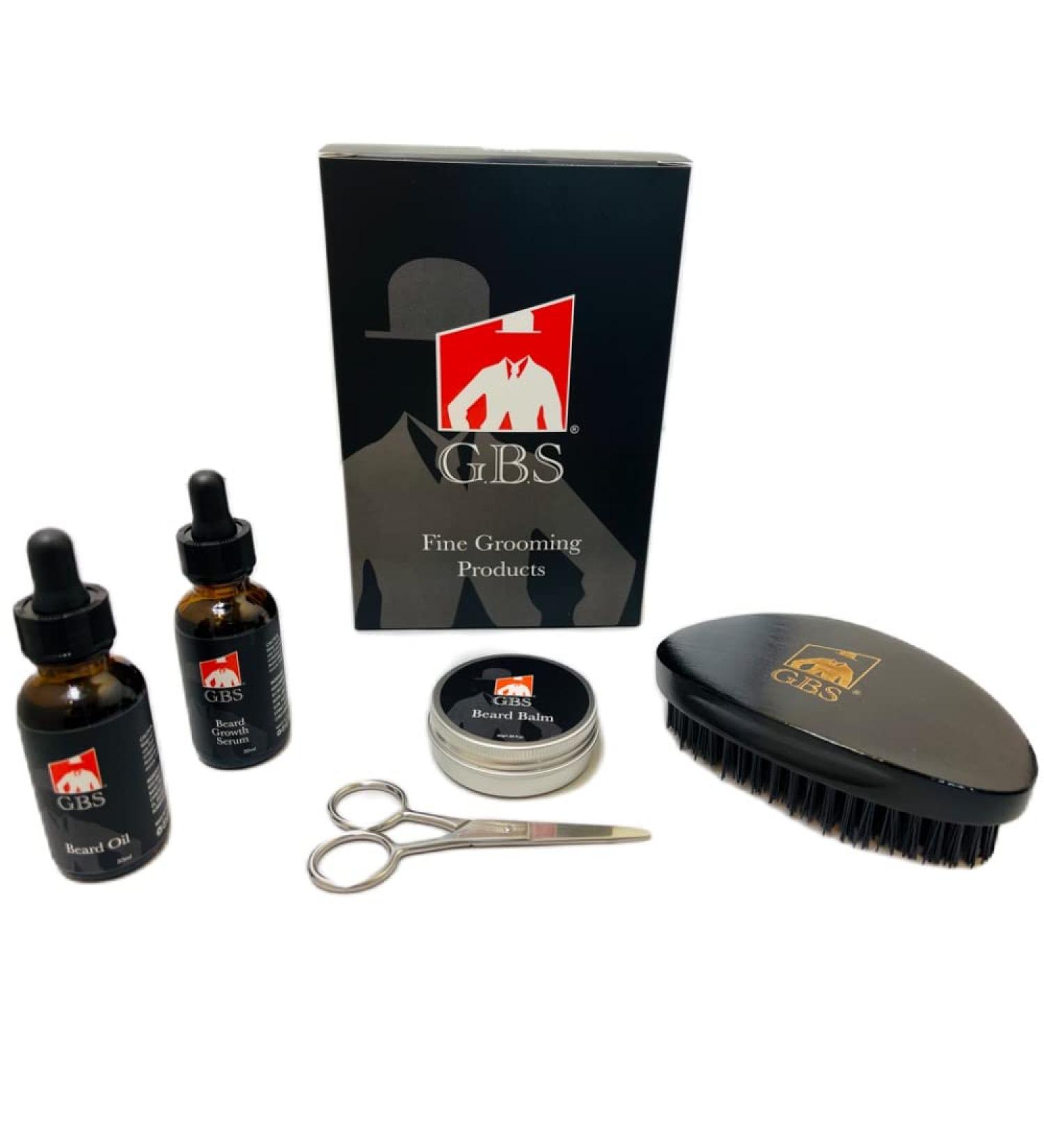 G.B.S Beard Care Grooming Kit for Men | Beard Oil Balm Growth Serum & More | Ultimate Beard Styling Gift Set - Buy Online on GoSupps.com