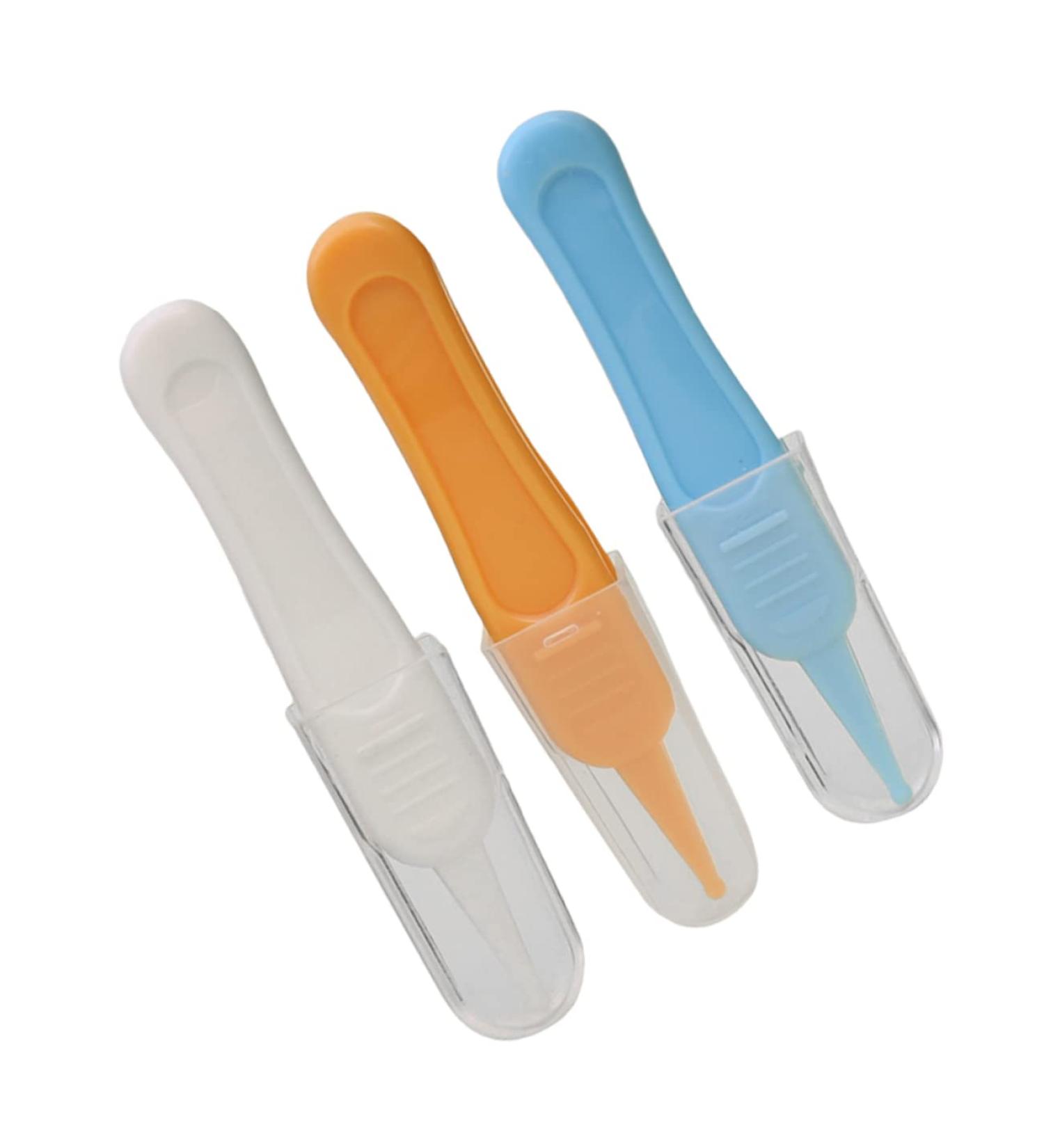 3pc Healeved Plastic Tweezers Set for Baby Ear and Nose Cleaning - Buy Online on GoSupps.com