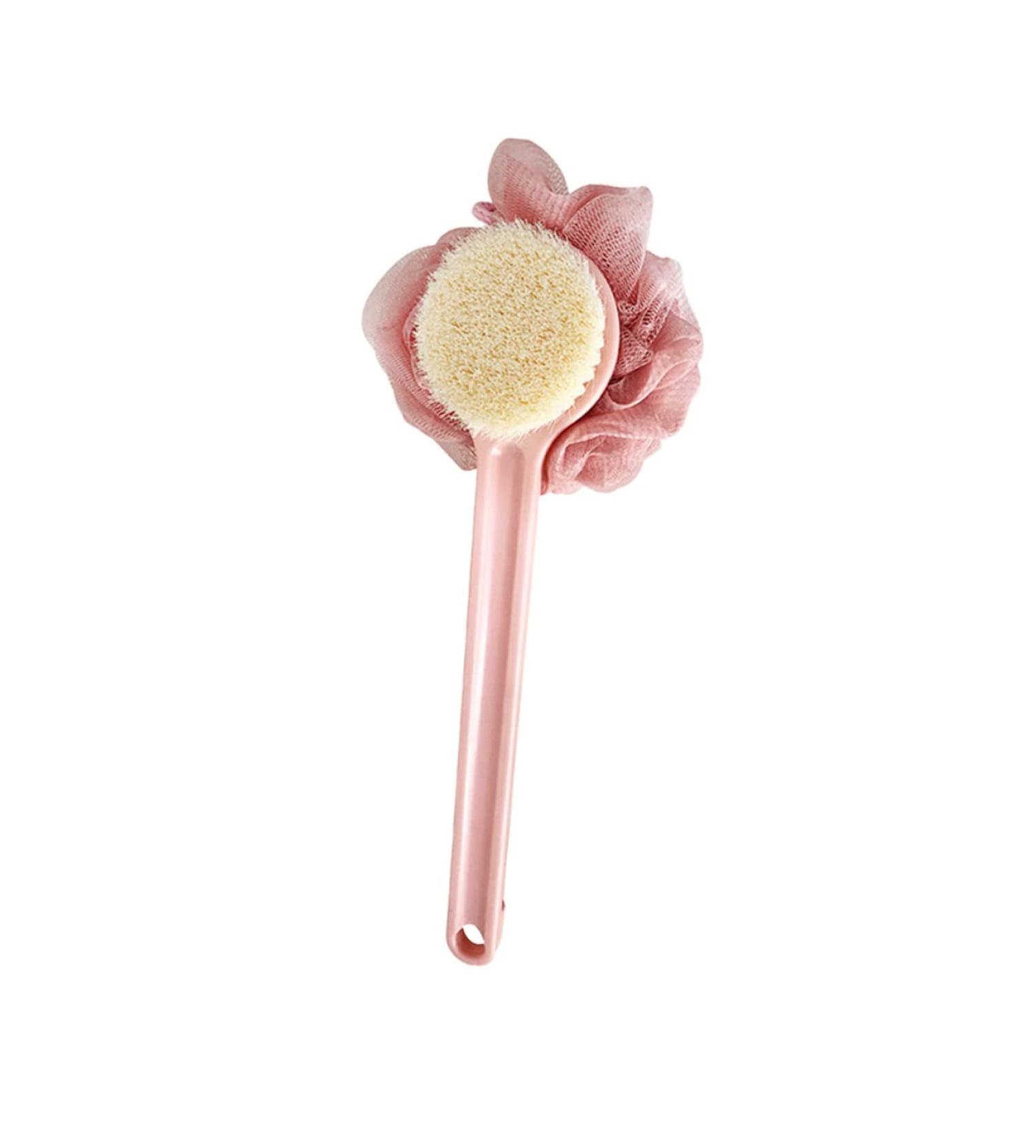 Hemoton Pink Bath Sponge Brush - Exfoliating Loofah Scrubber for Back Cleaning - Buy Online on GoSupps.com