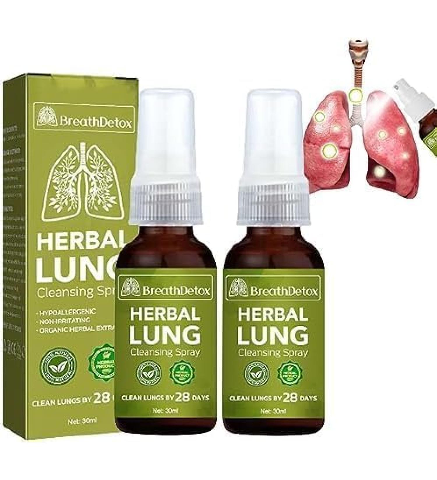 2024 New 1/2/3/4/5Pcs GFOUK BreathDetox Herbal Lung Cleansing Spray - Herbal Lung Cleanse Spray | Breath Detox Herbal Lung Cleansing Spray | Herbal Lung Cleanse Mist | Powerful Lung Support - 30ml (2pcs) - Buy Online on GoSupps.com