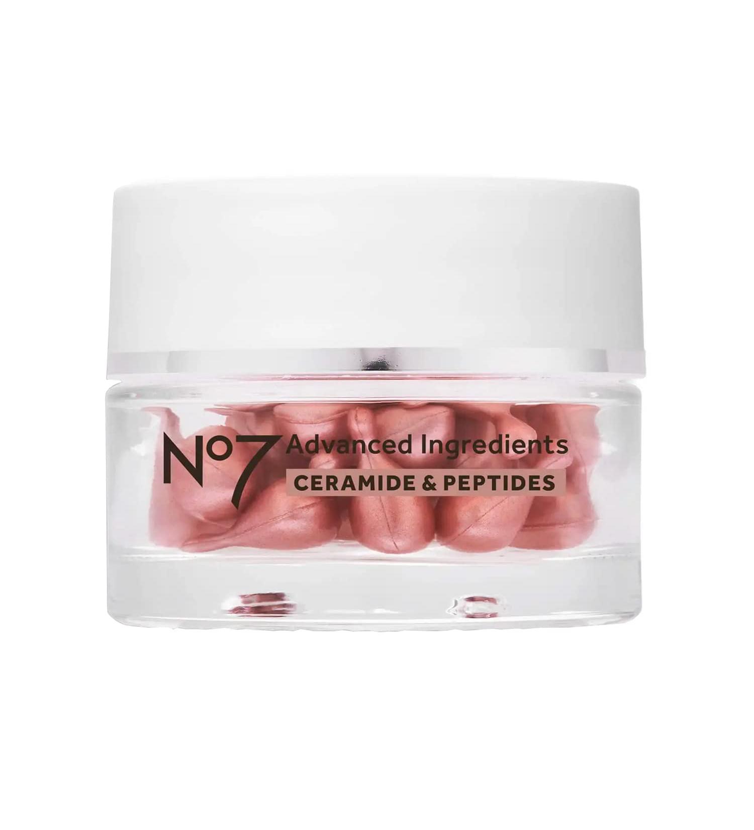 No7 Ceramide & Peptide Capsules - Anti Aging Serum for Fine Lines & Wrinkles (30 Count) - Buy Online on GoSupps.com