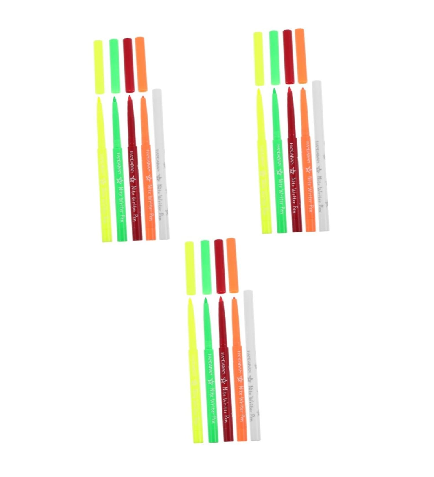 Beavorty 15 Pcs Halloween Paint Pen Fluorescence Eyeliner Fluorescence Liner Eyeliner Fluorescence Plastic 12.00X0.80X0.80CMx3pcs Assorted Colorx3pcs - Buy Online on GoSupps.com