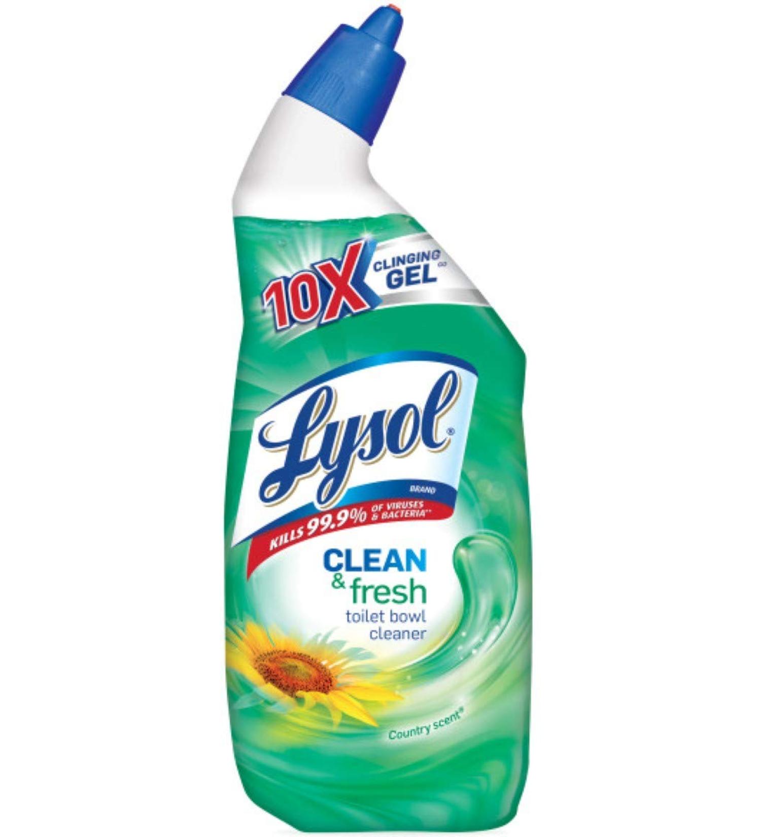 Lysol Power & Fresh Cling Toilet Bowl Cleaner Country Scent 24oz (Pack of 4) - Buy Online on GoSupps.com