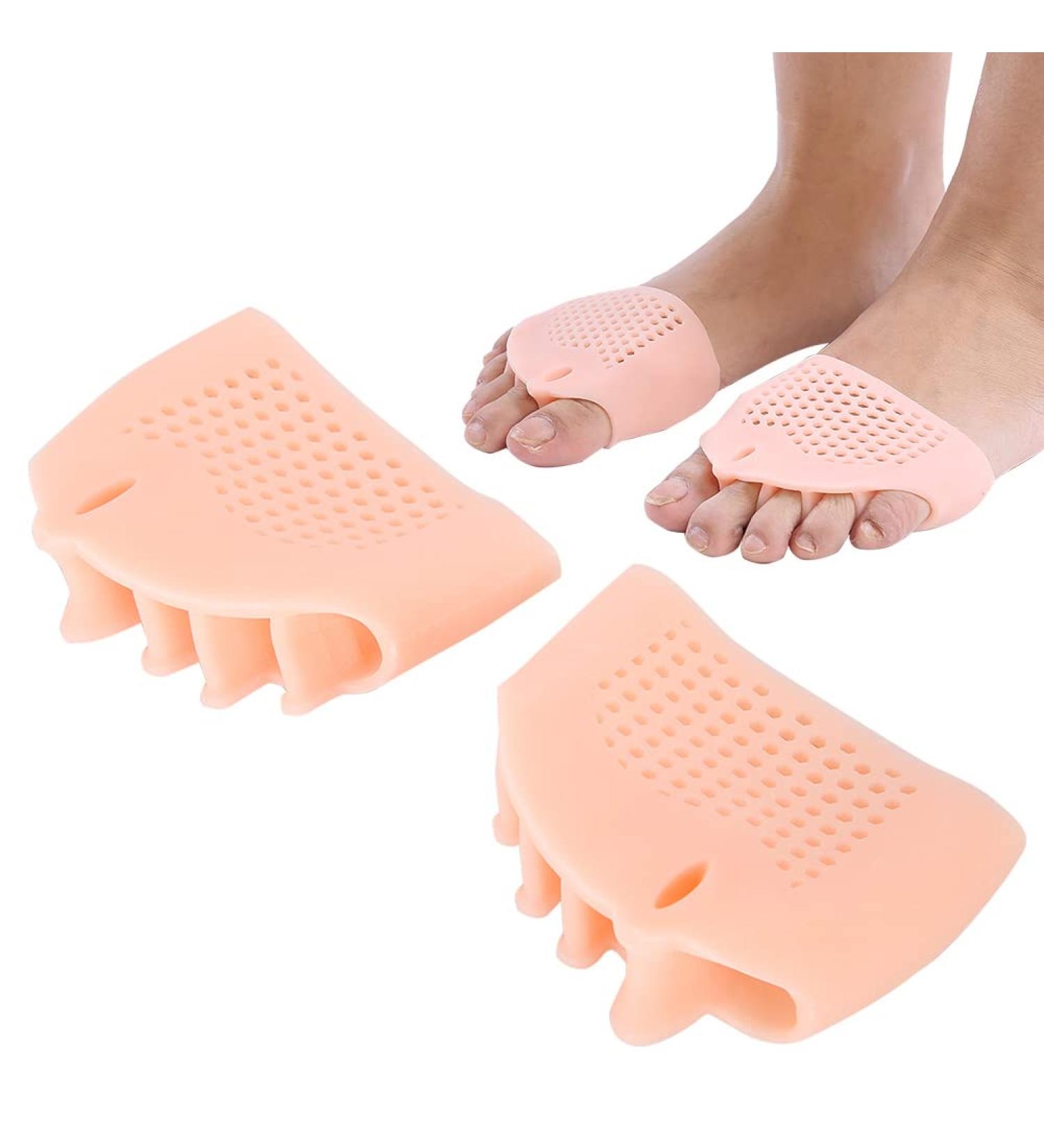 Bunion Corrector Toe Separators - Silicone Hallux Valgus Straightener & Pain Relief - Skin Color (1 Pair) - Buy Online on GoSupps.com