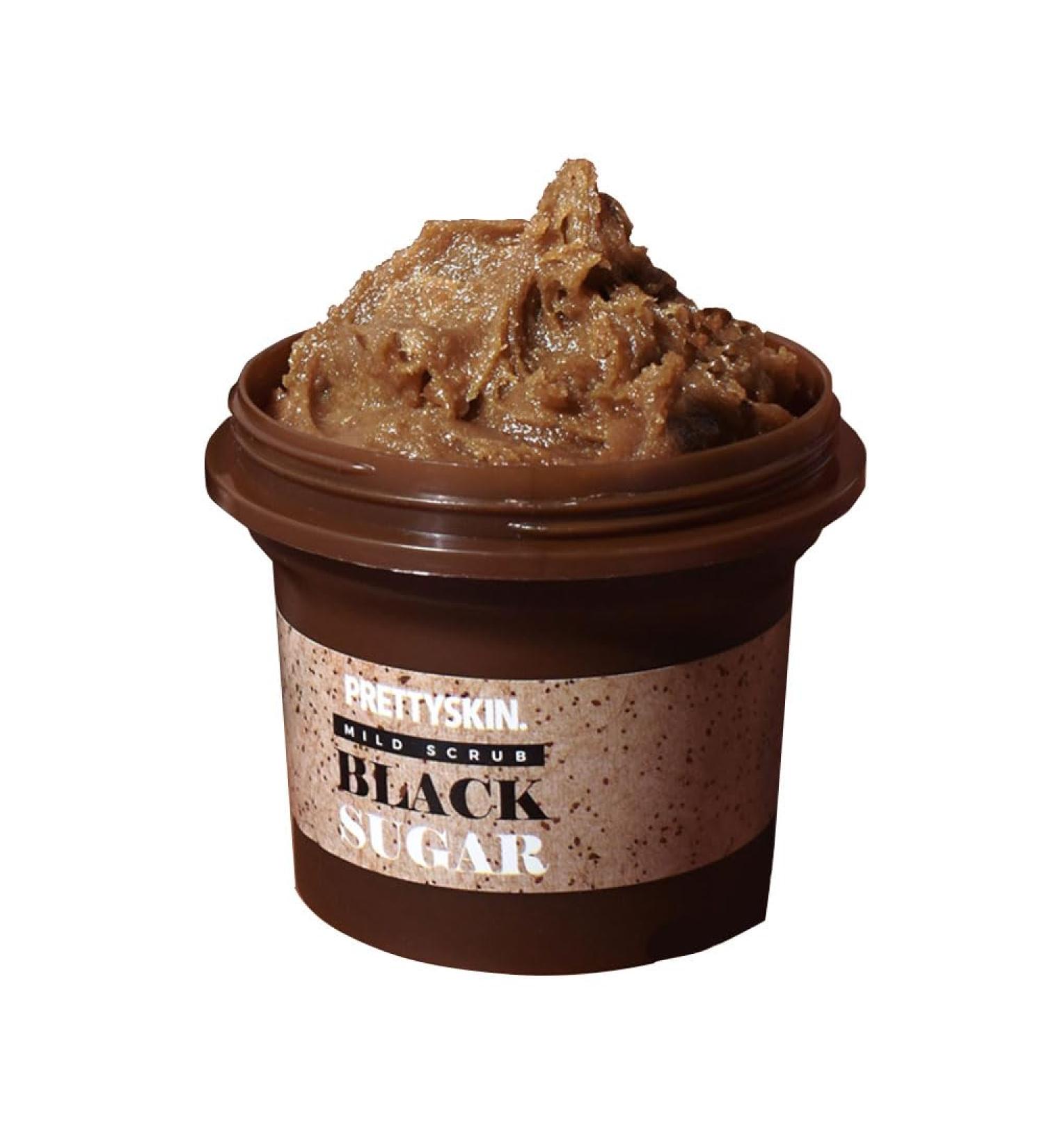 PRETTYSKIN Gentle Strawberry Scent Black Sugar Mild Scrub for Smooth & Hydrated Skin - Natural Exfoliating Scrub with Plant-Based Oils for Sensitive Skin - All Skin Types 3.52 oz - Buy Online on GoSupps.com