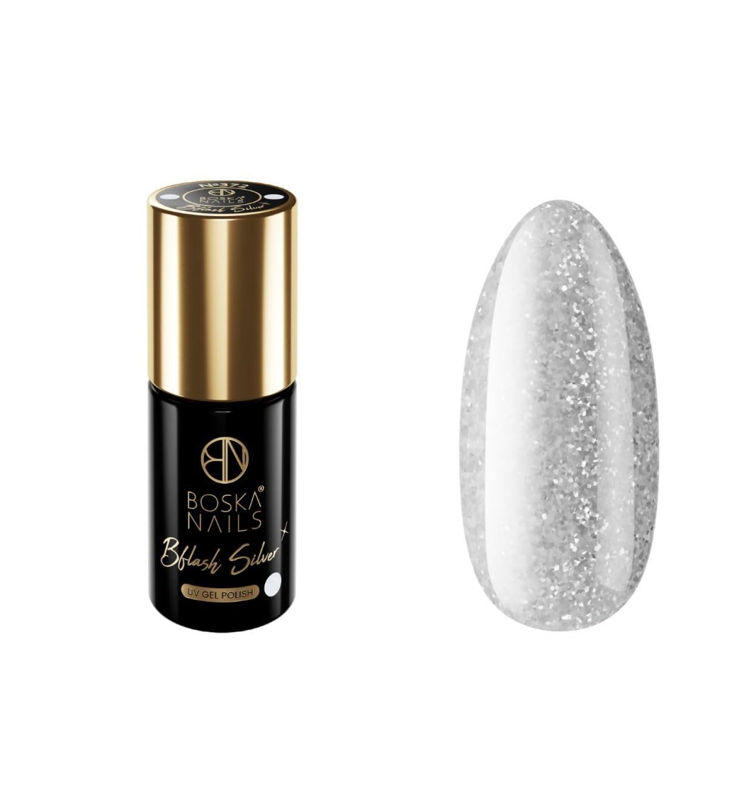 Divine Nails BFlash Silver Hybrid Varnish No. 372 6 ml - Buy Online on GoSupps.com