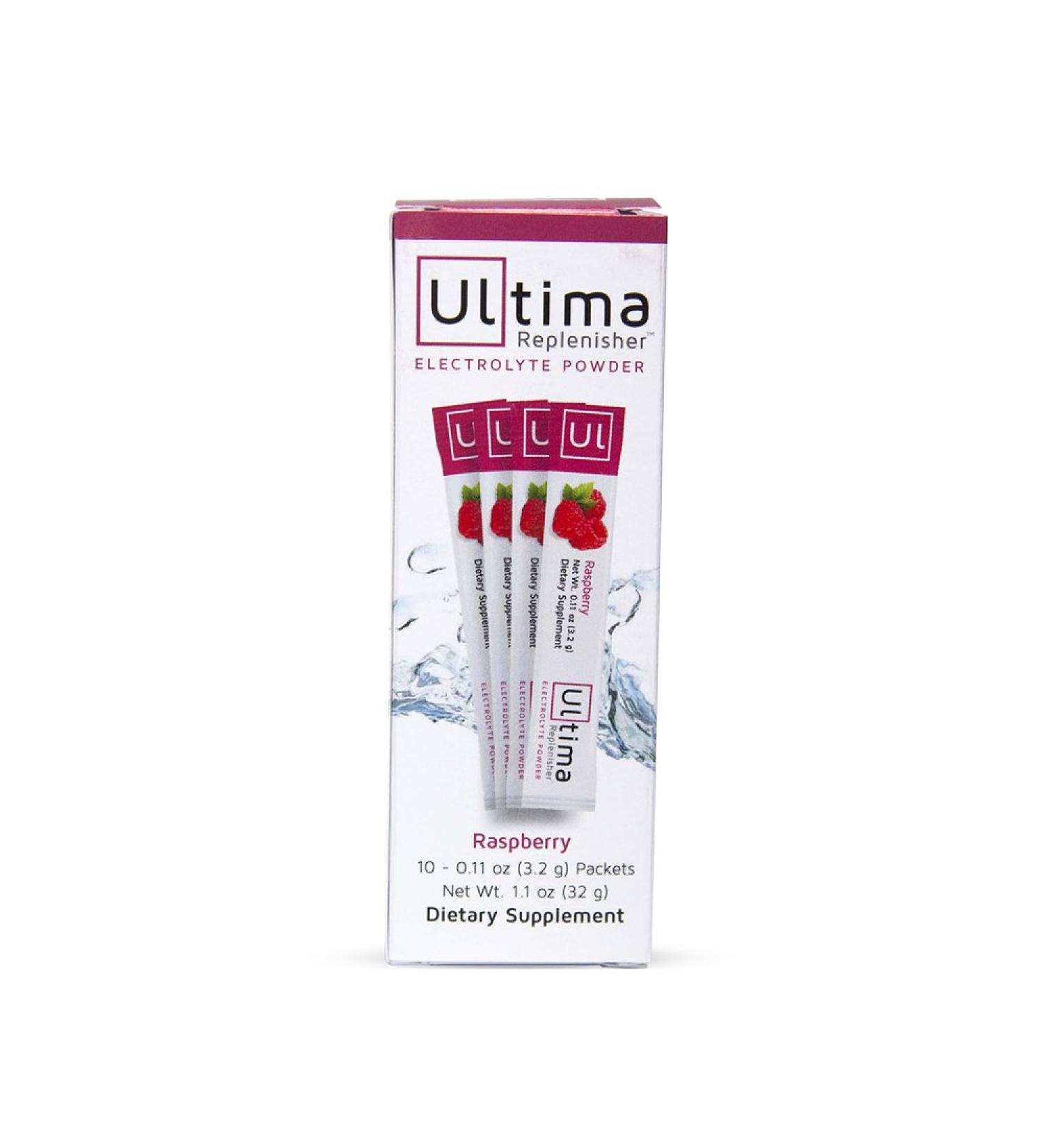 Ultima Hydrating Electrolyte Powder - Raspberry Flavor, 10 Stickpacks | Hydration & Energy Boost - Buy Online on GoSupps.com