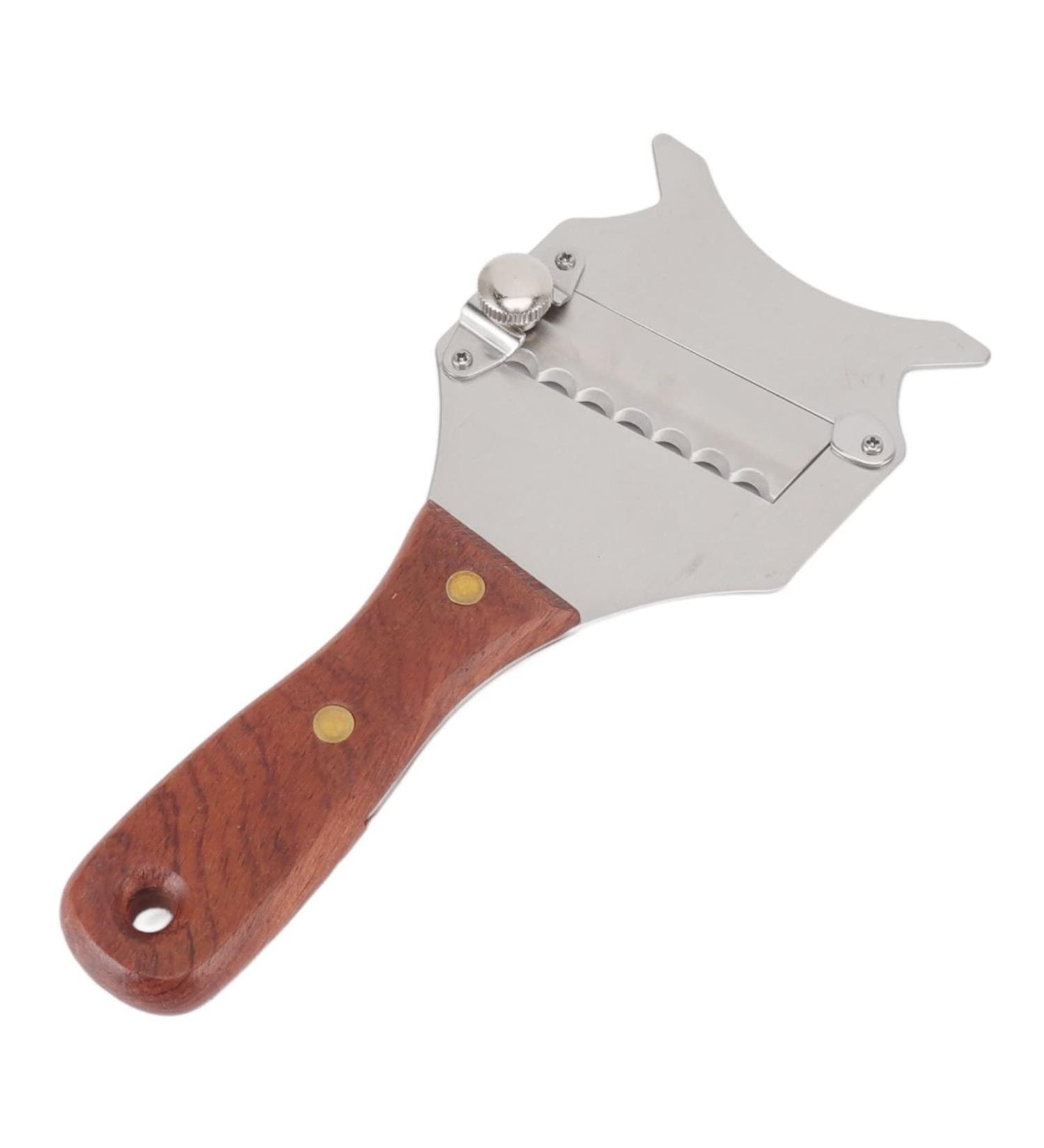 Premium Adjustable Stainless Steel Truffle Plane - Wooden Handle Cheese Disc & Chocolate Razor - Kitchen Hand Tool - Buy Online on GoSupps.com