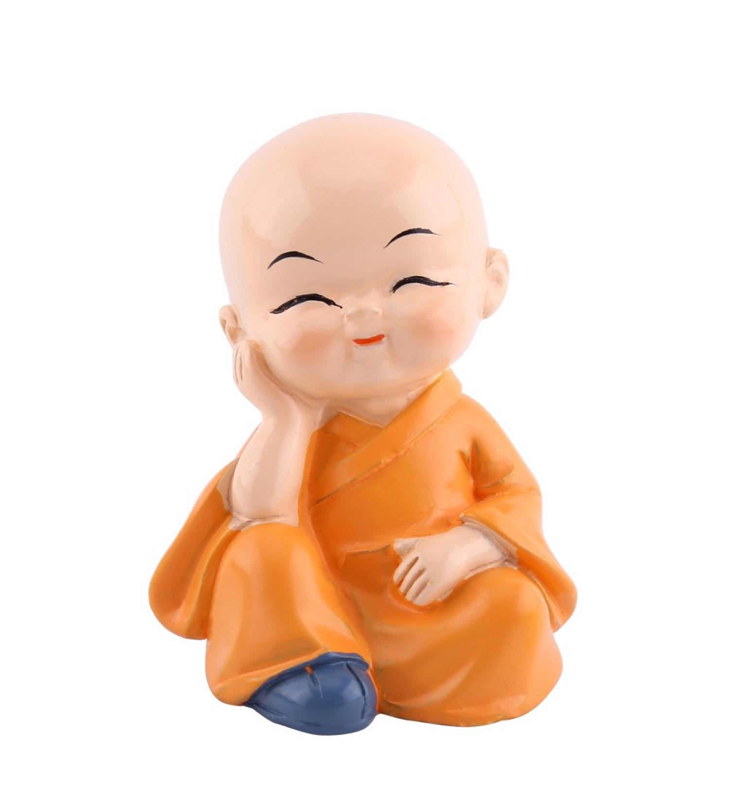Ornement artisanal en r sine Miokycl statuette de quatre petits moines de Bouddha d coration automobile pour la maison - Buy Online on GoSupps.com