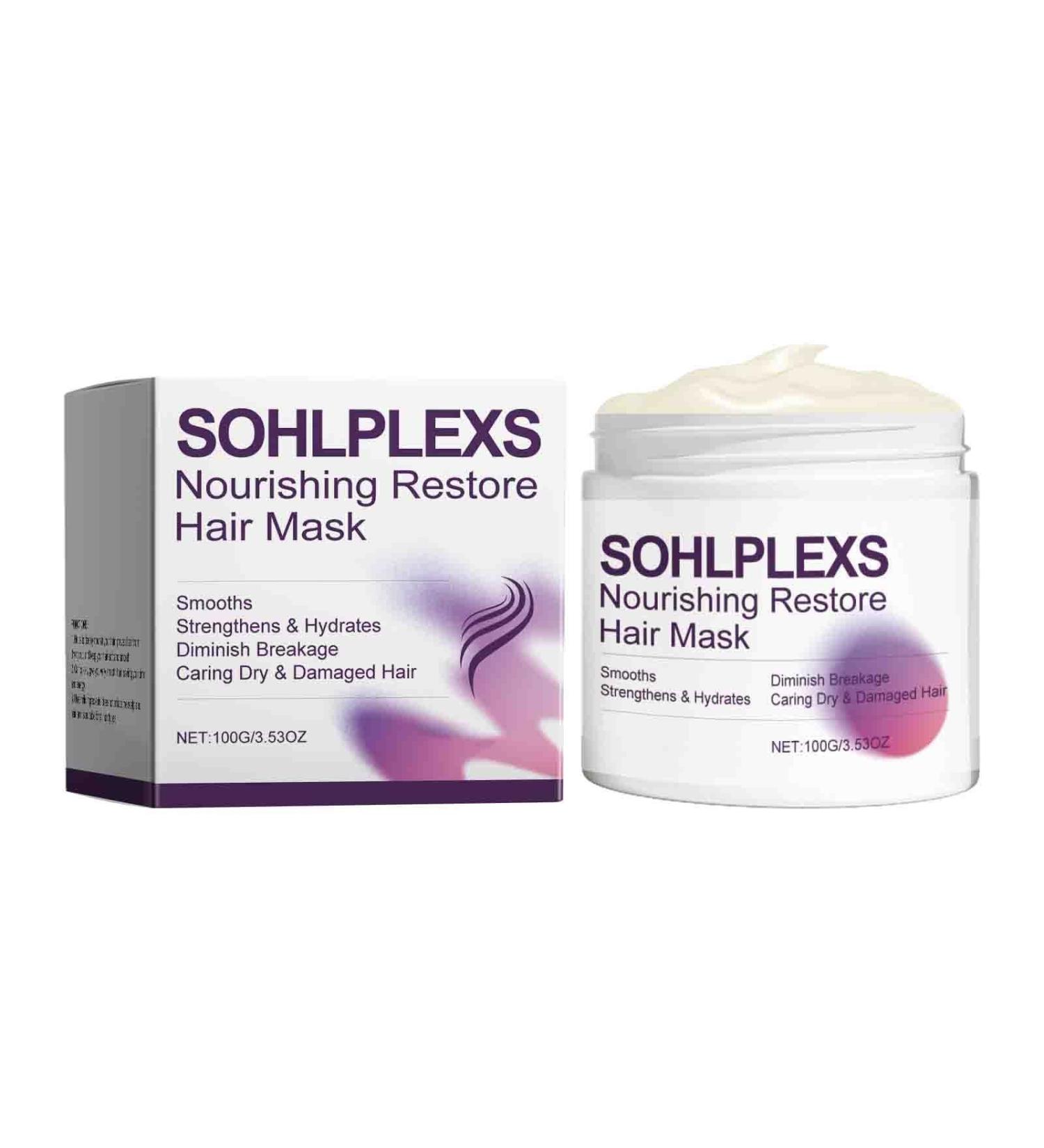 Bond Restore Treatment Masque de soin en profondeur pour cheveux secs pour cheveux cr pus et ab m s apr s-shampoing en profondeur cr me hydratante l'acide hyaluronique vitamines B3 B5 B7 C et 1 Pi ce. - Buy Online on GoSupps.com