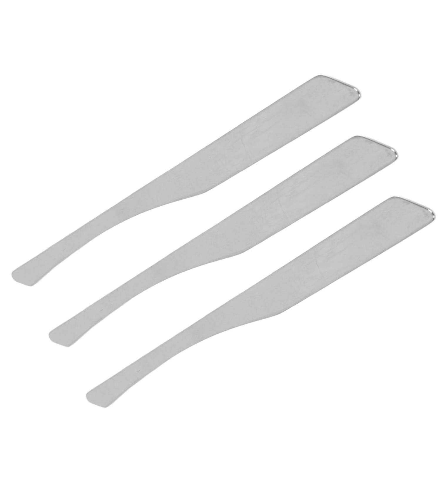 Metal Makeup Spatula Set - 3 Premium Stainless Steel Spatulas for Perfect Blending | International Shipping Available - Buy Online on GoSupps.com