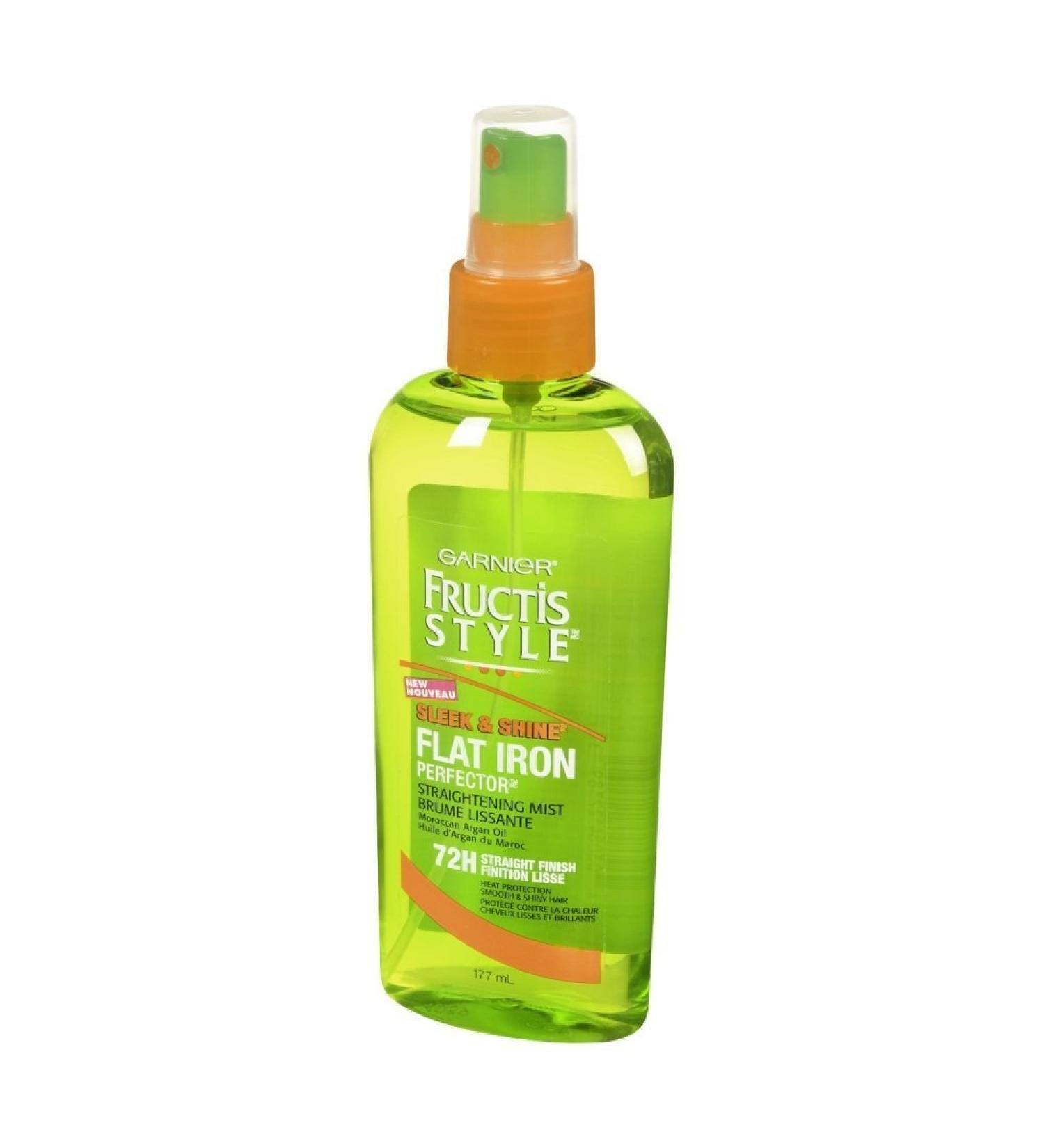 Garnier Fructis Style Sleek & Shine Flat Iron Perfector Straightening Mist 6 oz (Pack of 3) Argan Oil 6 Fl Oz (Pack of 3)