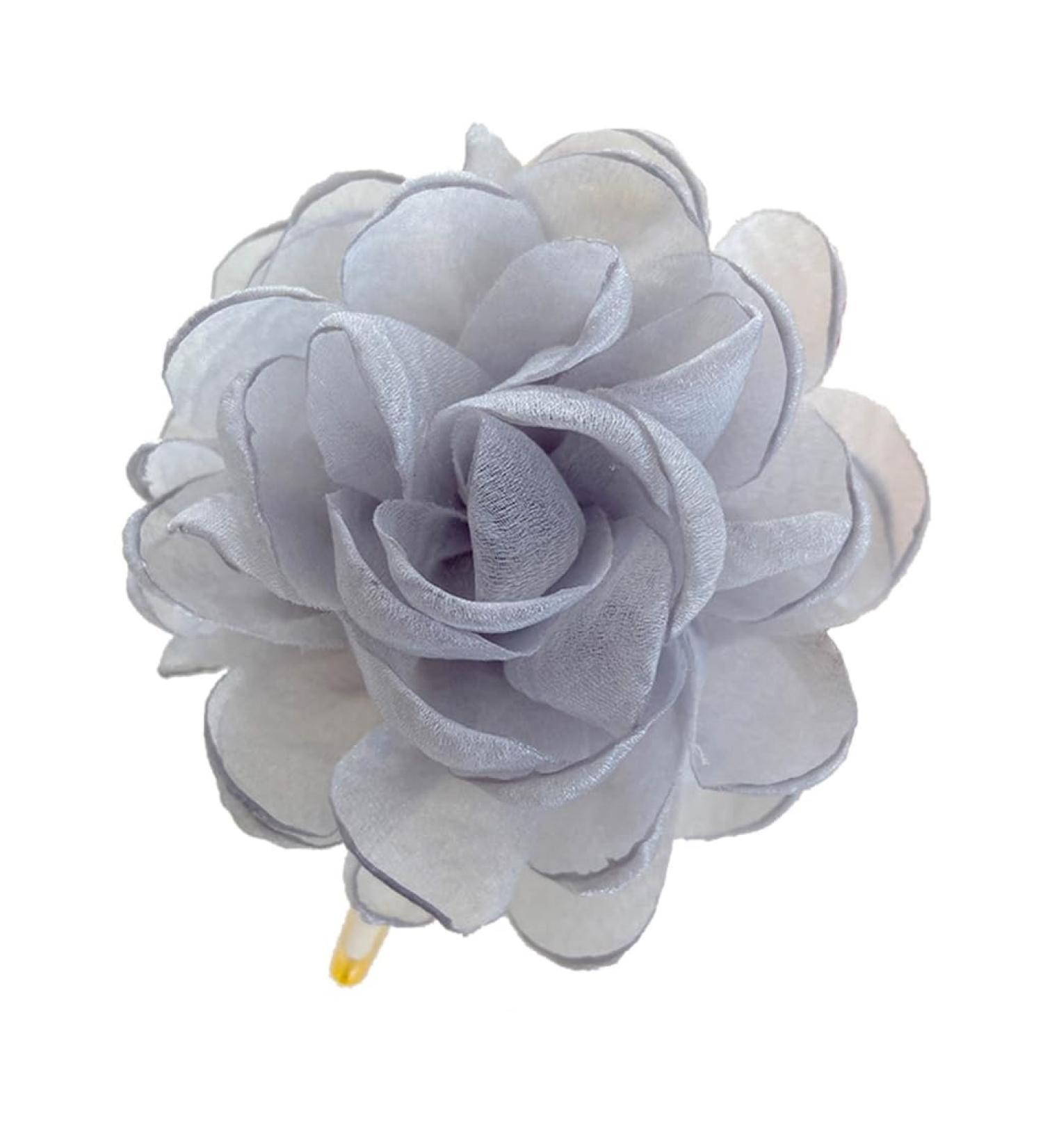 hgnxa Korean Meatball Head Hairpin Clip Head Female Headdress Camellia Elegant Temperament Hair Accessories Gray - Buy Online on GoSupps.com