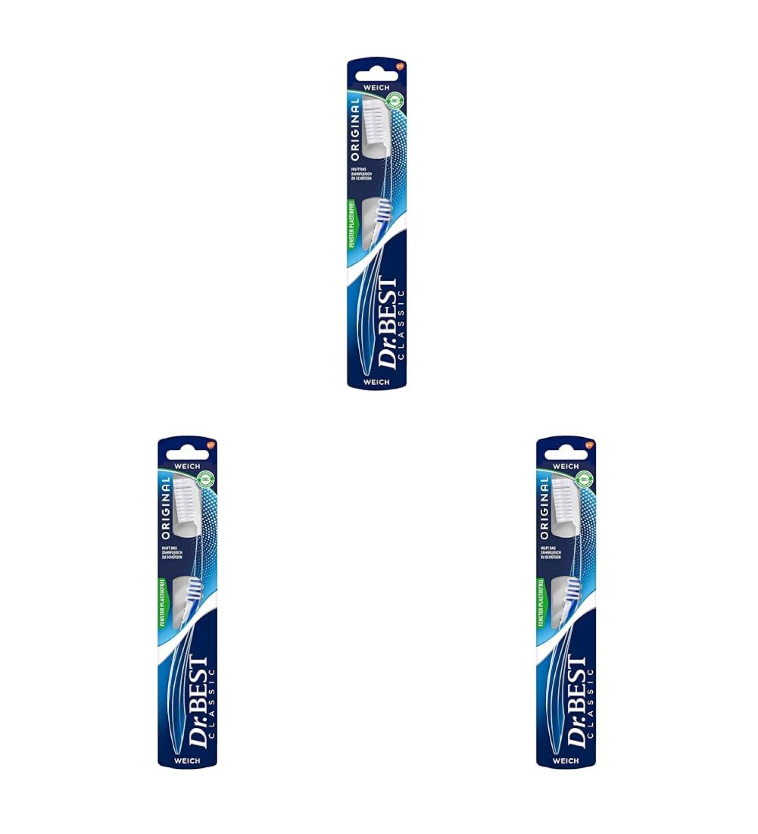 Dr.BEST Original Soft Toothbrush (Pack of 3) - Gentle Gum Protection | International Shipping Available - Buy Online on GoSupps.com