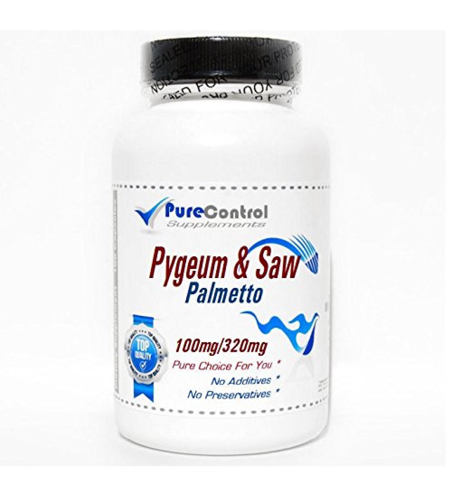 Pygeum 100mg & Saw Palmetto 320mg Standardized Extract // 100 Capsules // Pure // by PureControl Supplements