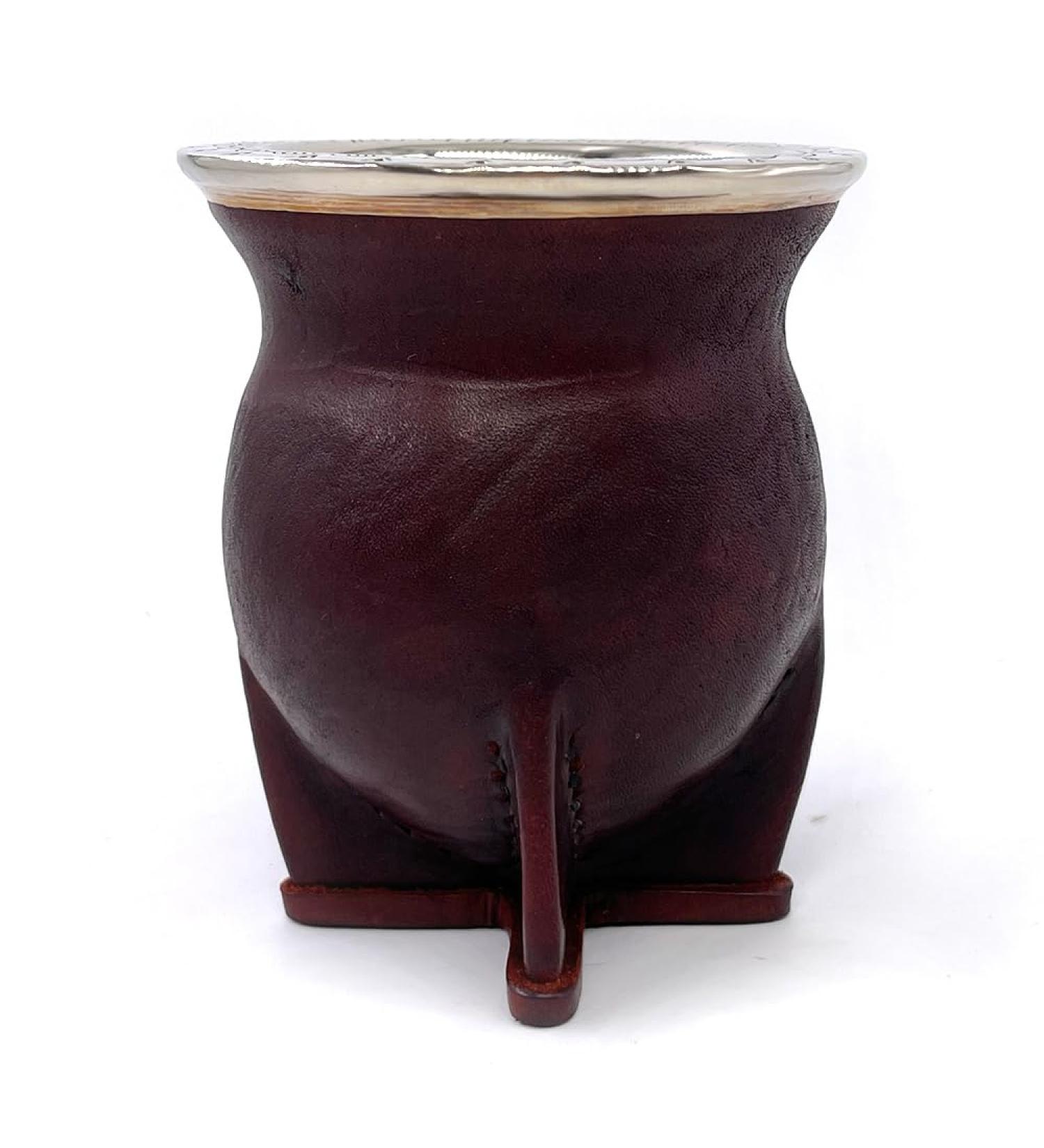 YVY Mat Calebasse mat Camionero Alpaca Cisel e | Calebasse artisanale environ 200ml | Cerclage en Alpaca Cisel e | Fabriqu e la main en Uruguay | Cuir lisse couleur ocre - Buy Online on GoSupps.com