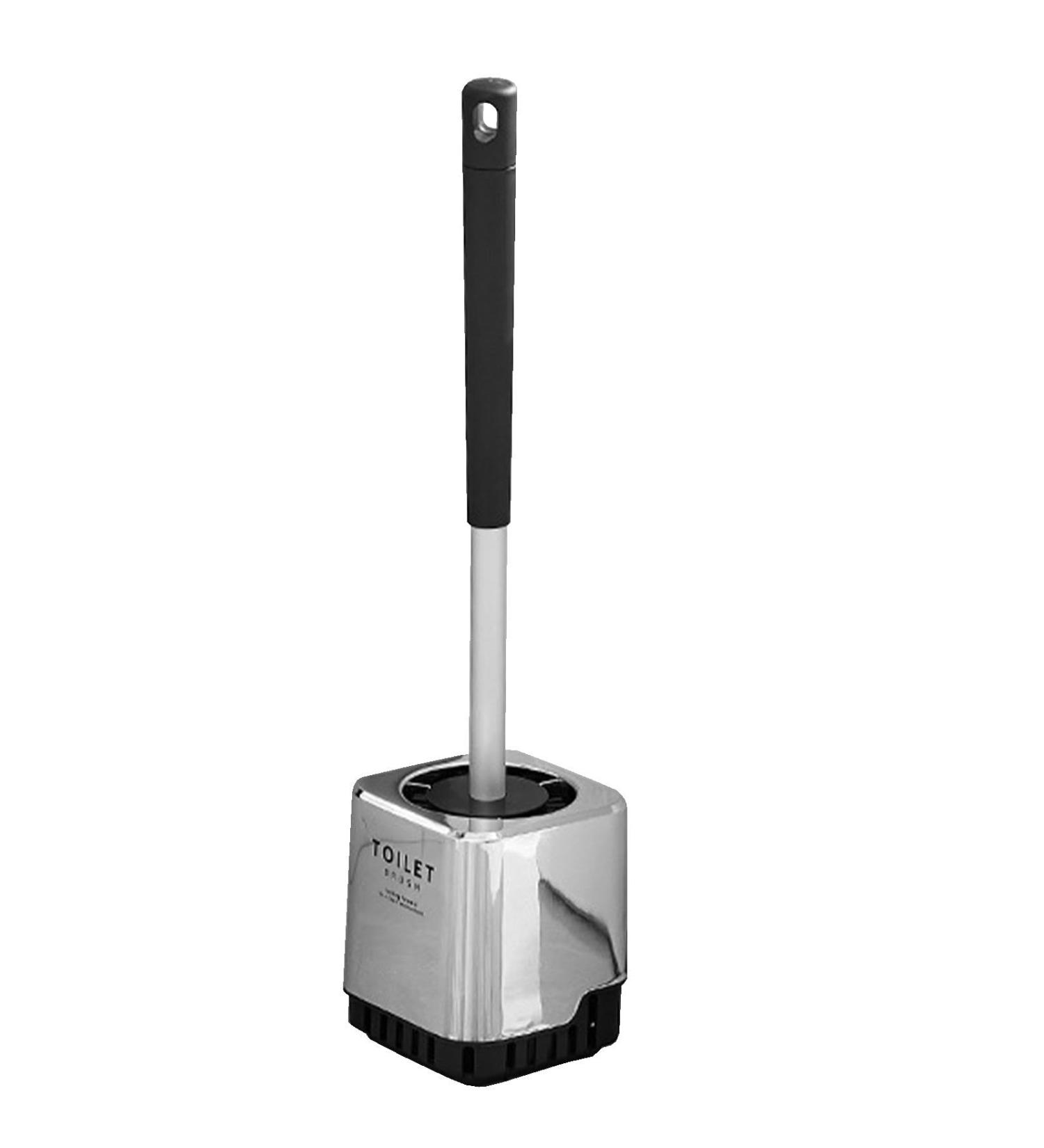 Shakven Toilet Bowl Brush Set Silver Plating Toilet Cleaning Brush | - Shower Scrubber Multifunctional Toilet Bowl Scrub Brush for Bathroom Household use - Buy Online on GoSupps.com