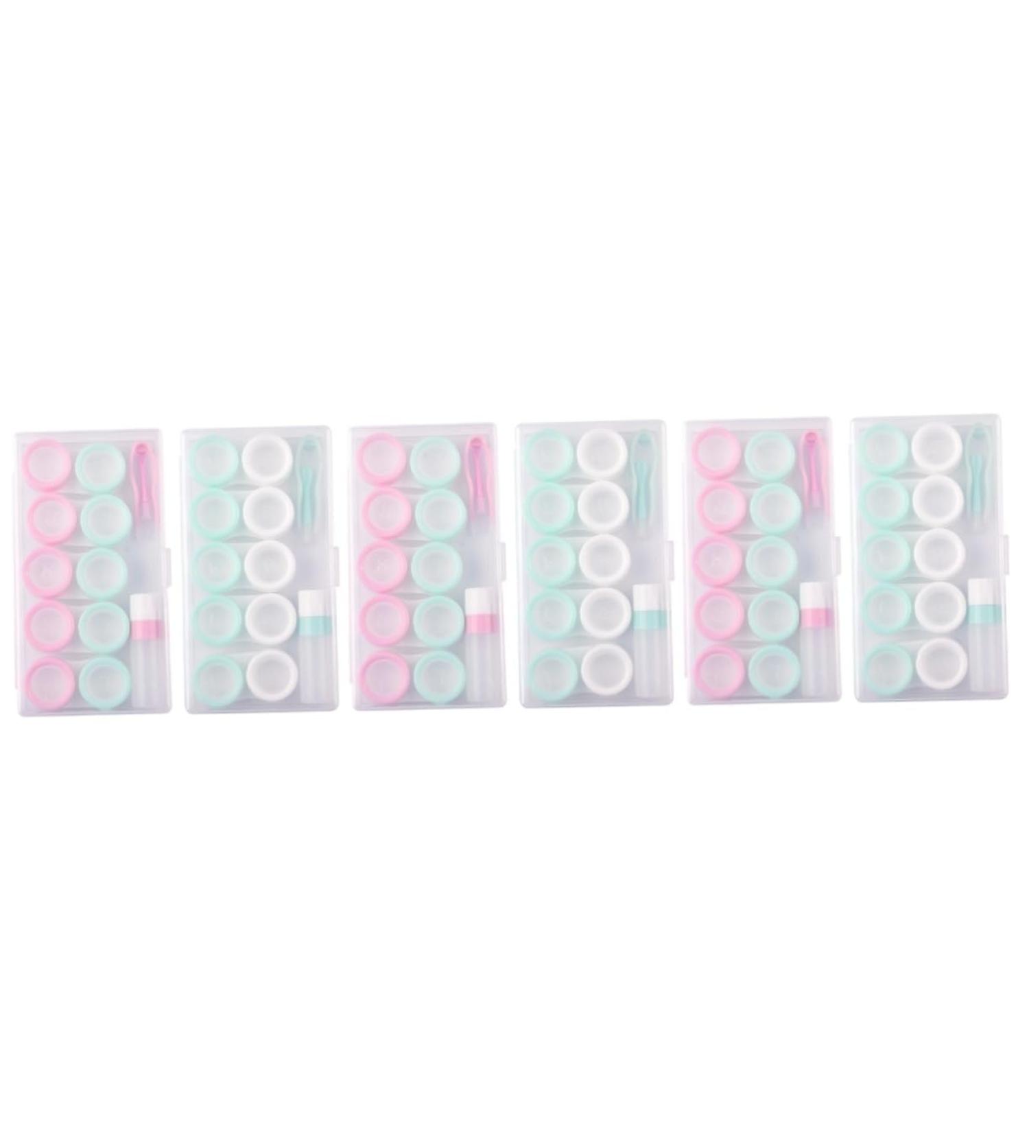 Buy Healeved 6 Sets Colored Contact Lens Storage Box Travel-Friendly Macaron Cases for Contact Lens Protection - Buy Online on GoSupps.com
