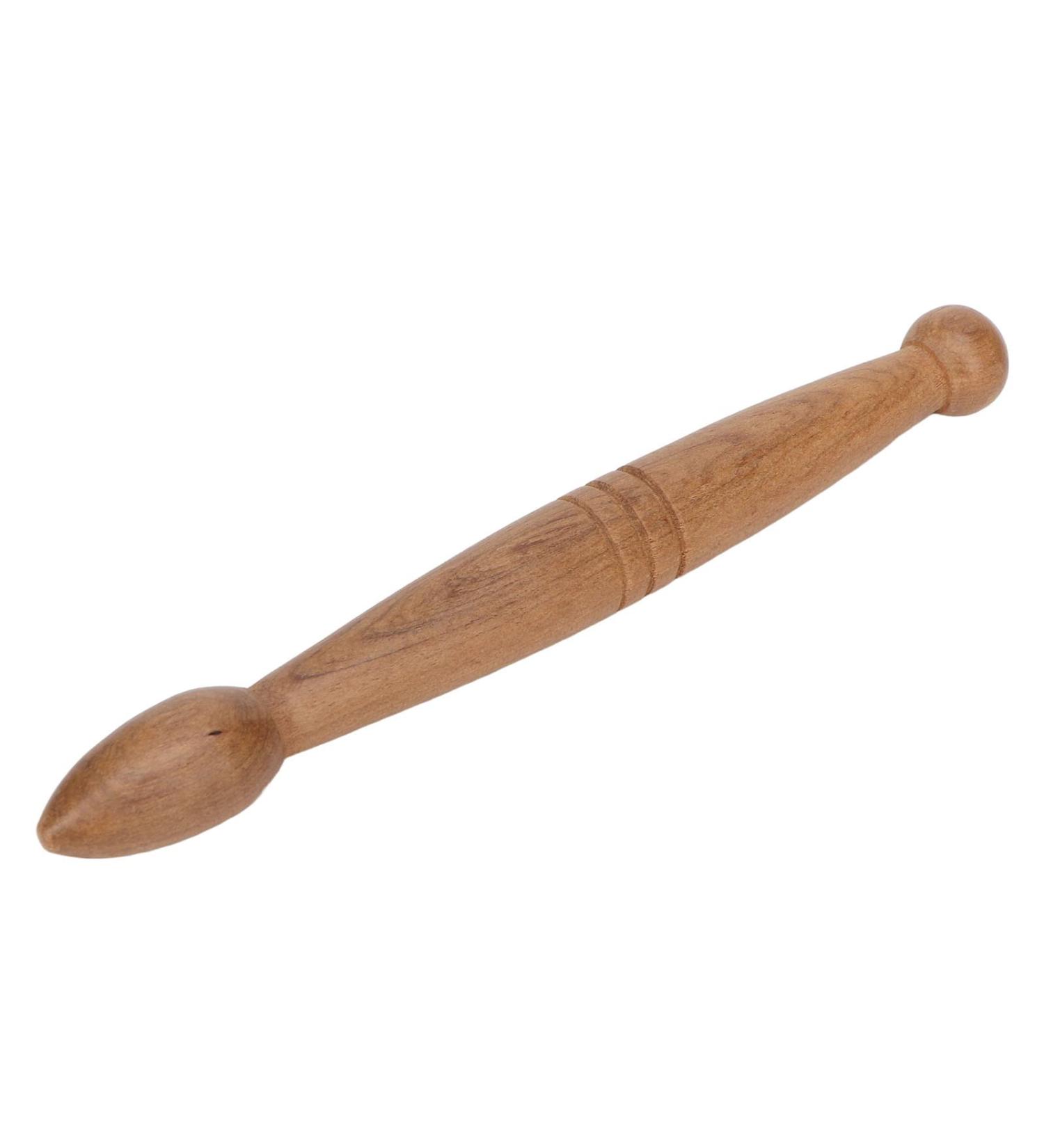 Ergonomic Wooden Foot & Hand Massage Stick - Portable 2-End Manual Massage Tool for Home Travel & Office - Buy Online on GoSupps.com